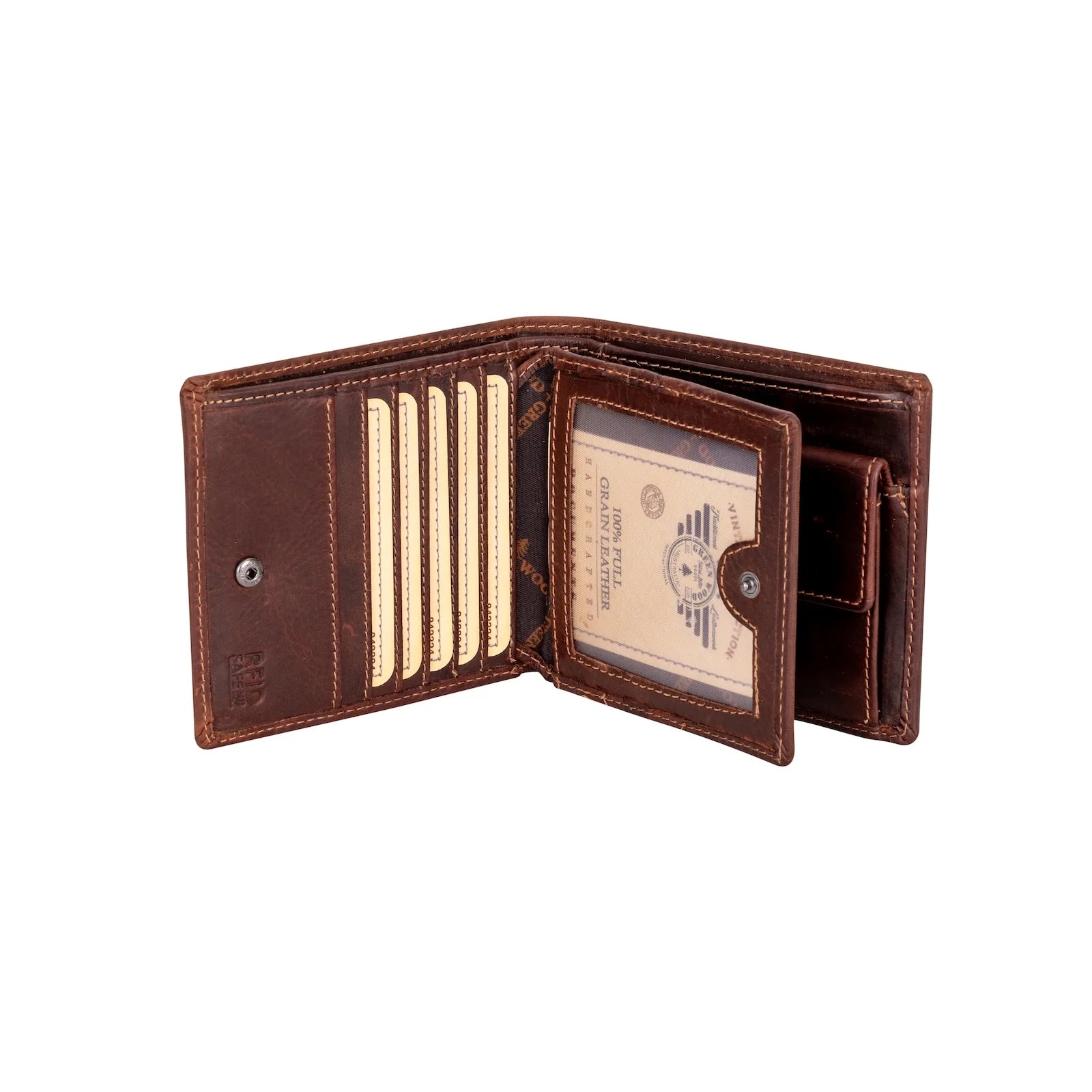 Mason RFID Leather Wallet with coin pocket