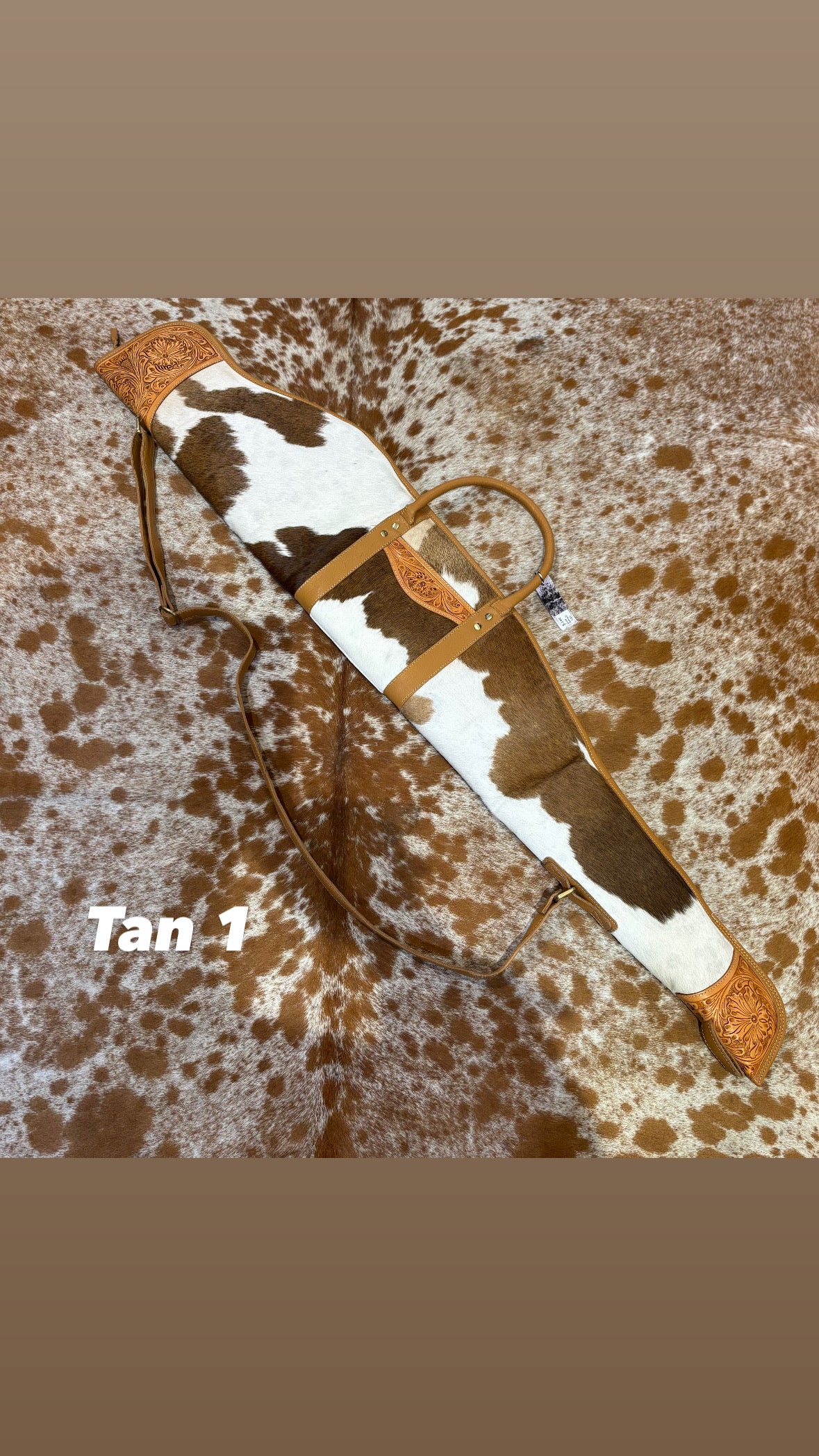 Rifle / Gun Case Cowhide and Tooling - Gun