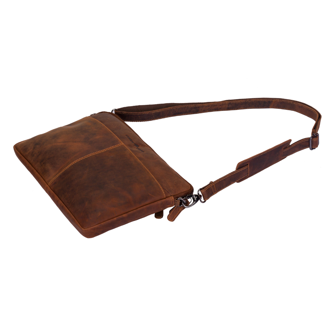 Leather Laptop Sleeve - MacBook Pro/Air 13 / 15 / 16 inch sleeve with Strap - Montreal Sandal GWLP06