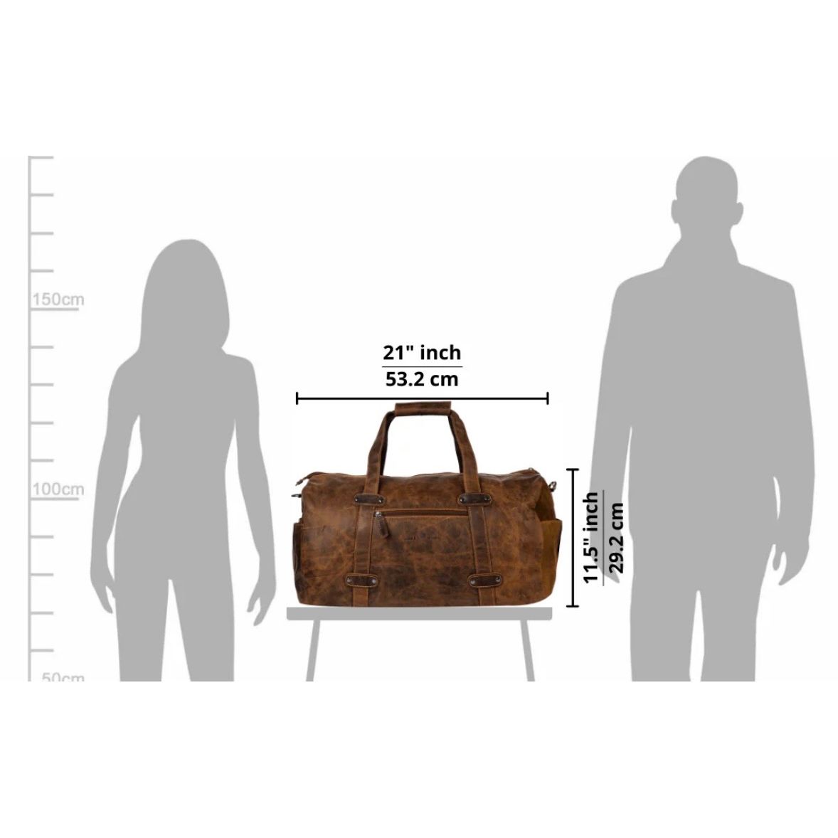 Leather Overnight Duffle Bag