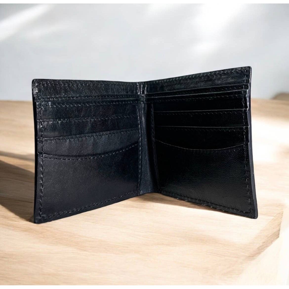 Blossom tooled leather wallet