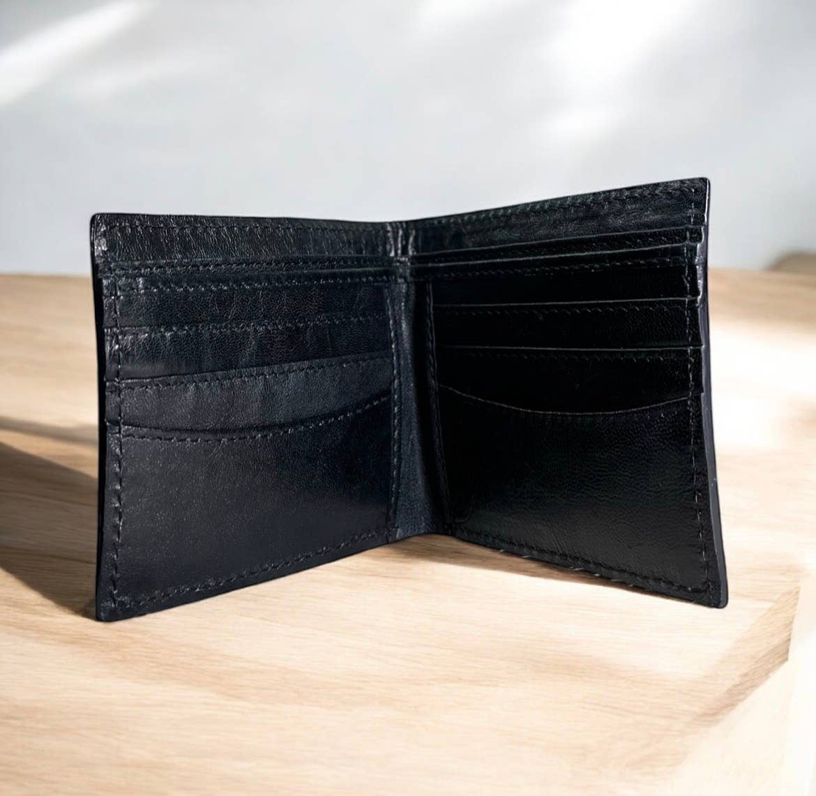 Blossom tooled leather wallet