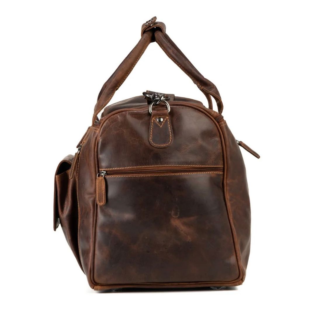 Leather travel bag large