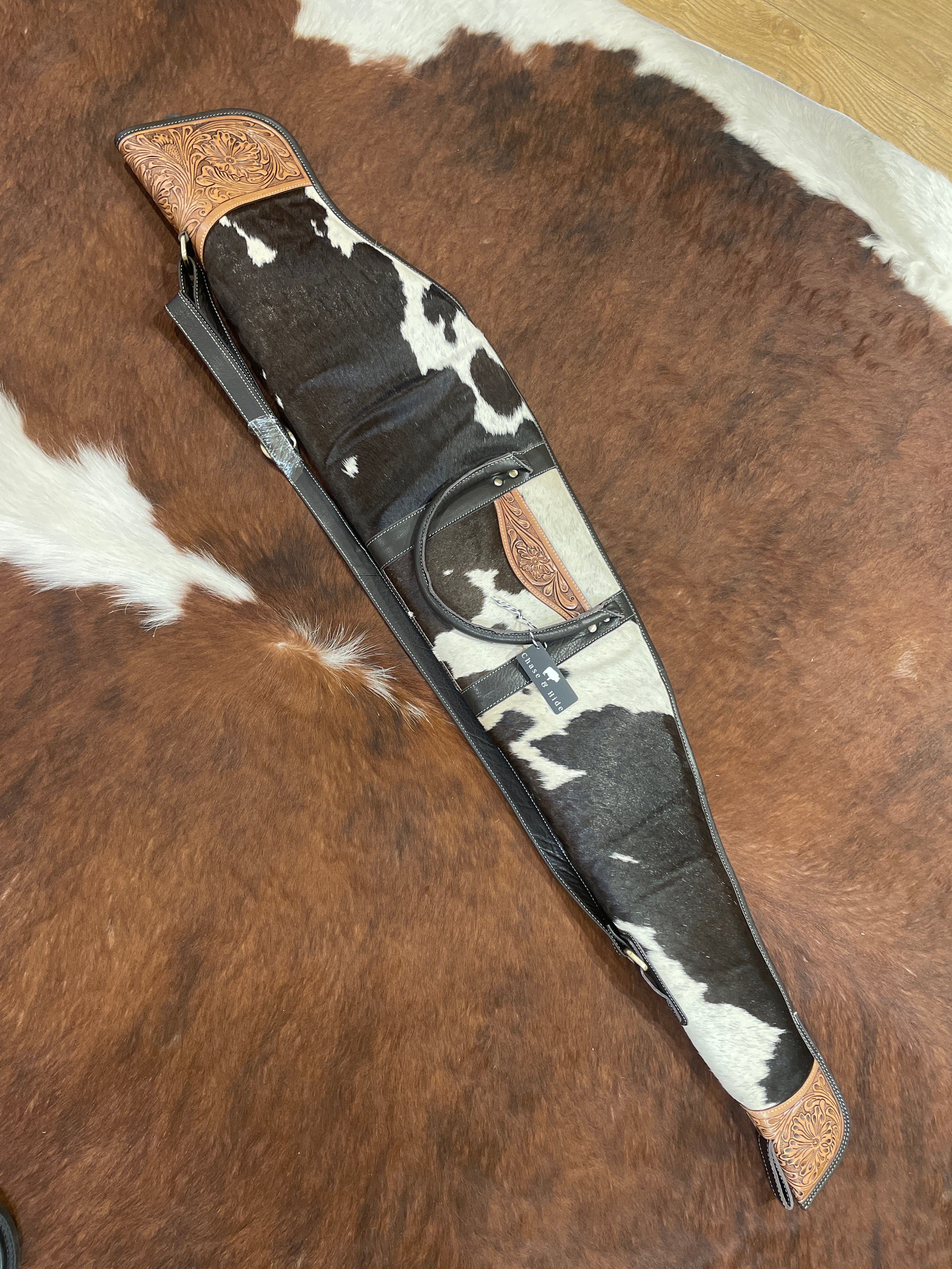 Rifle / Gun Case Cowhide and Tooling - Gun