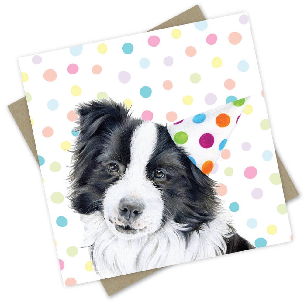 Birthday Card - Bennie the Border Collie