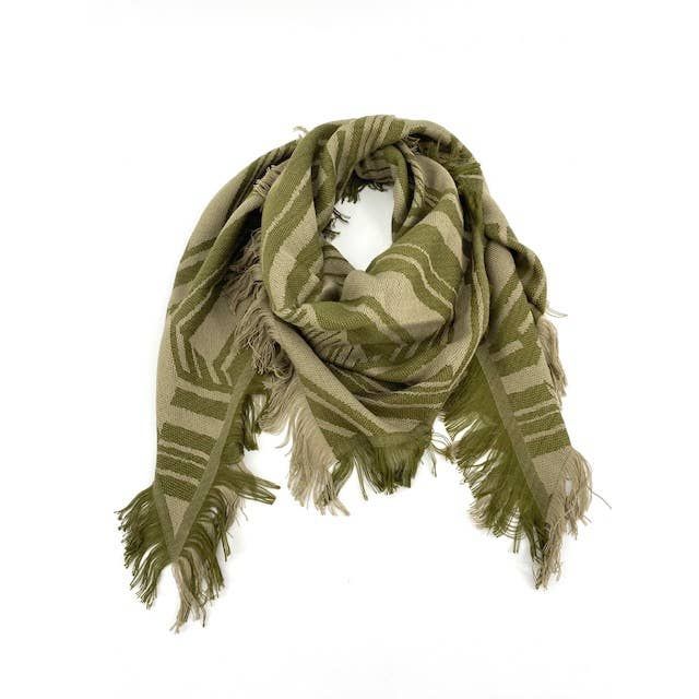 Triangle woven scarf Made in France - Acrylic Wool