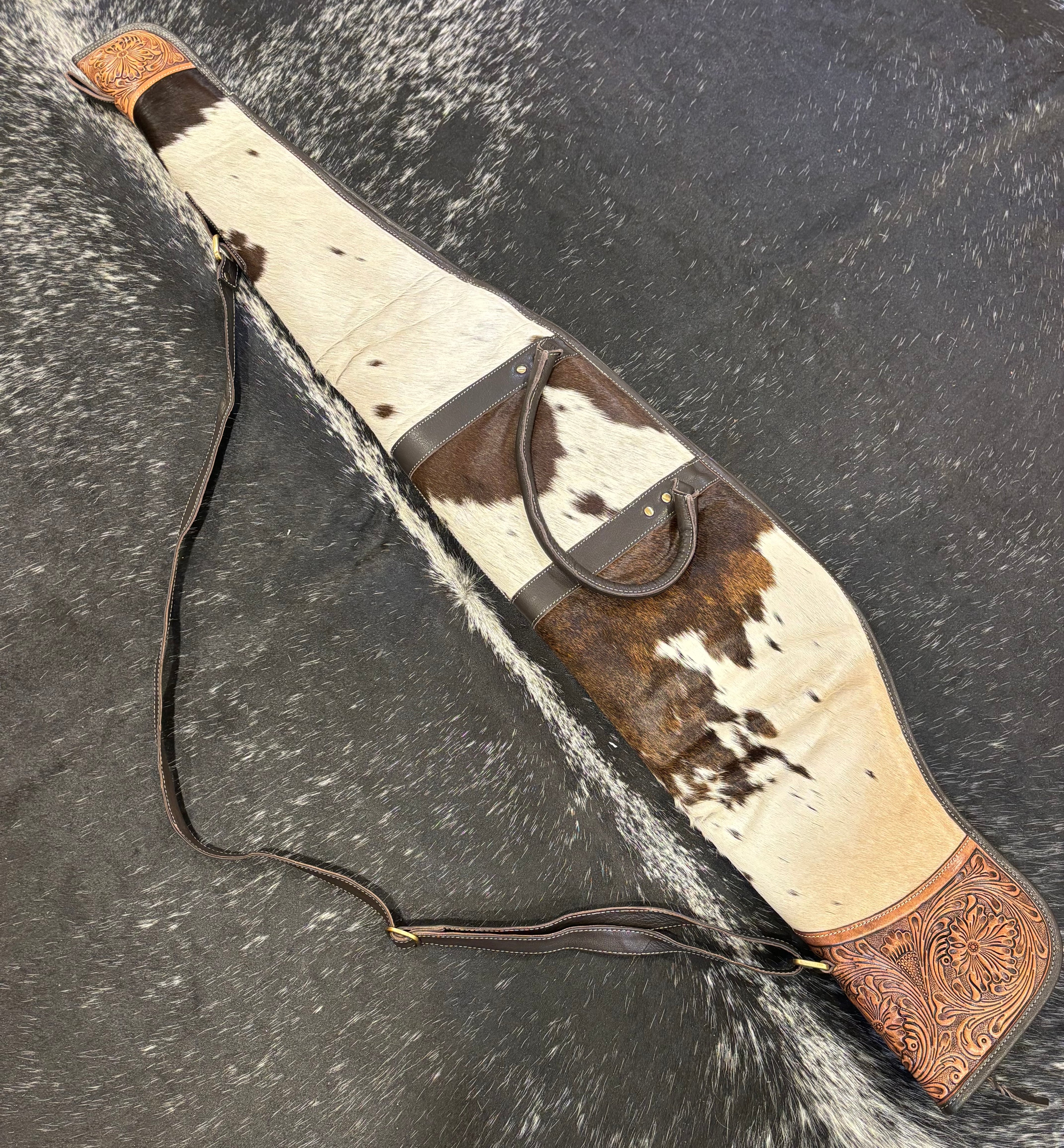 Rifle / Gun Case Cowhide and Tooling - Gun