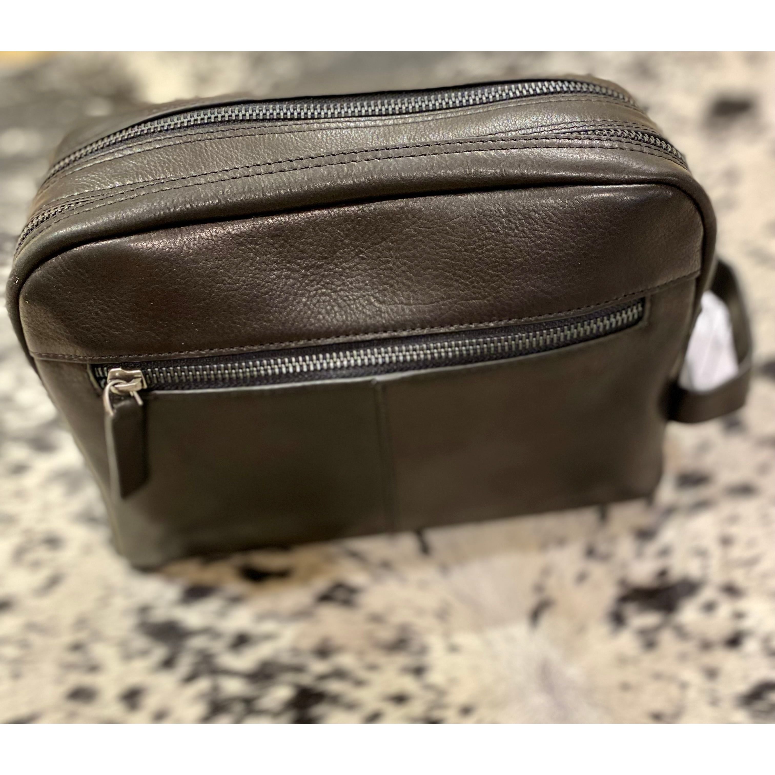 Black Double Zip Toiletry Bag
