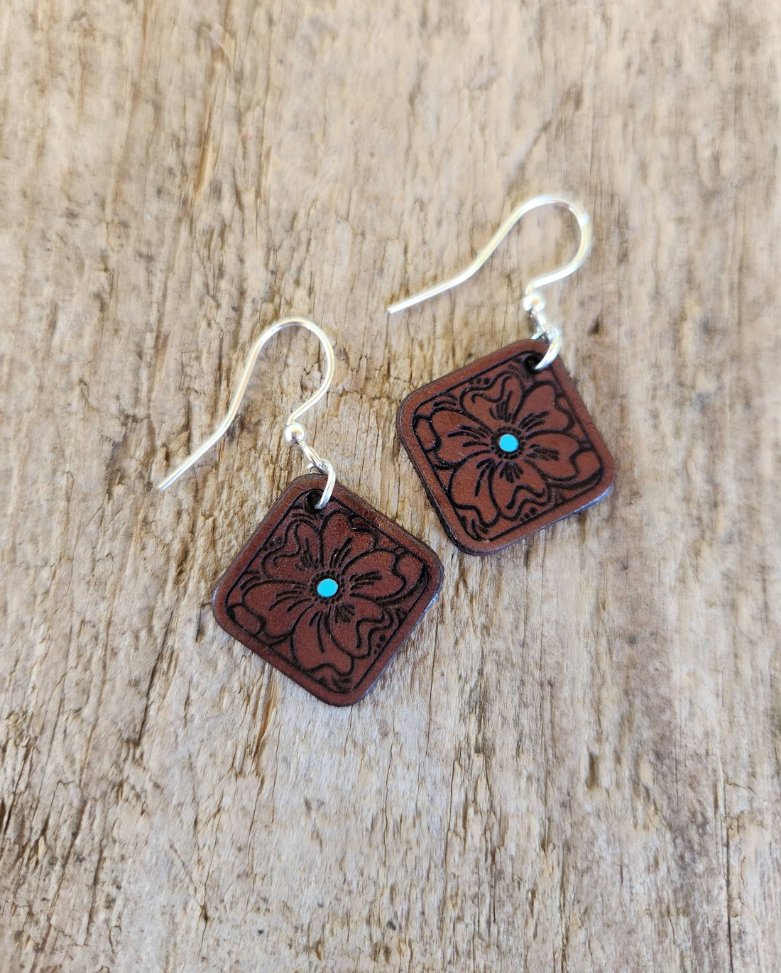 "Primrose" Handmade Leather Earrings