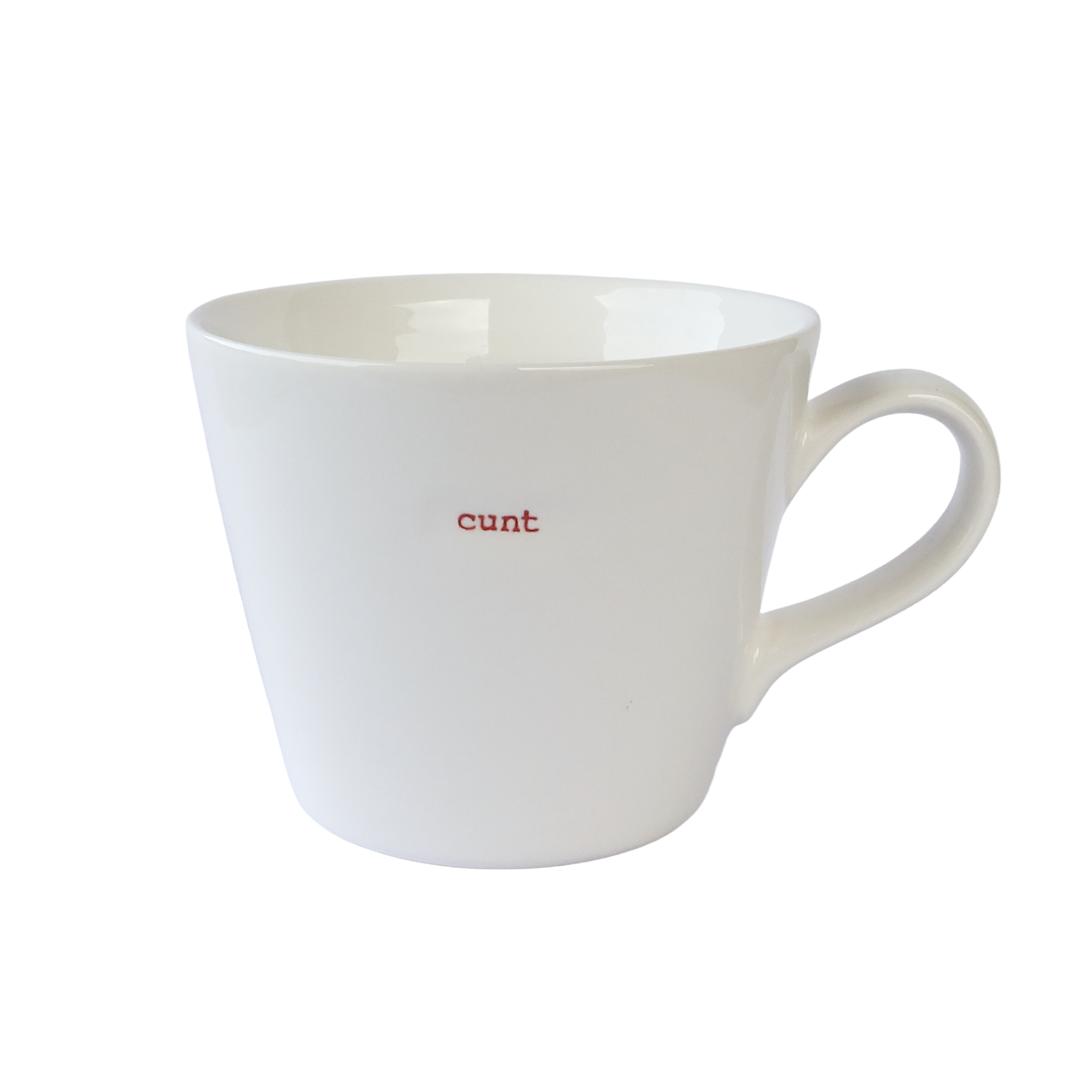 KBJ Word Bucket Mug - C*** (Hand Embossed Red Text)