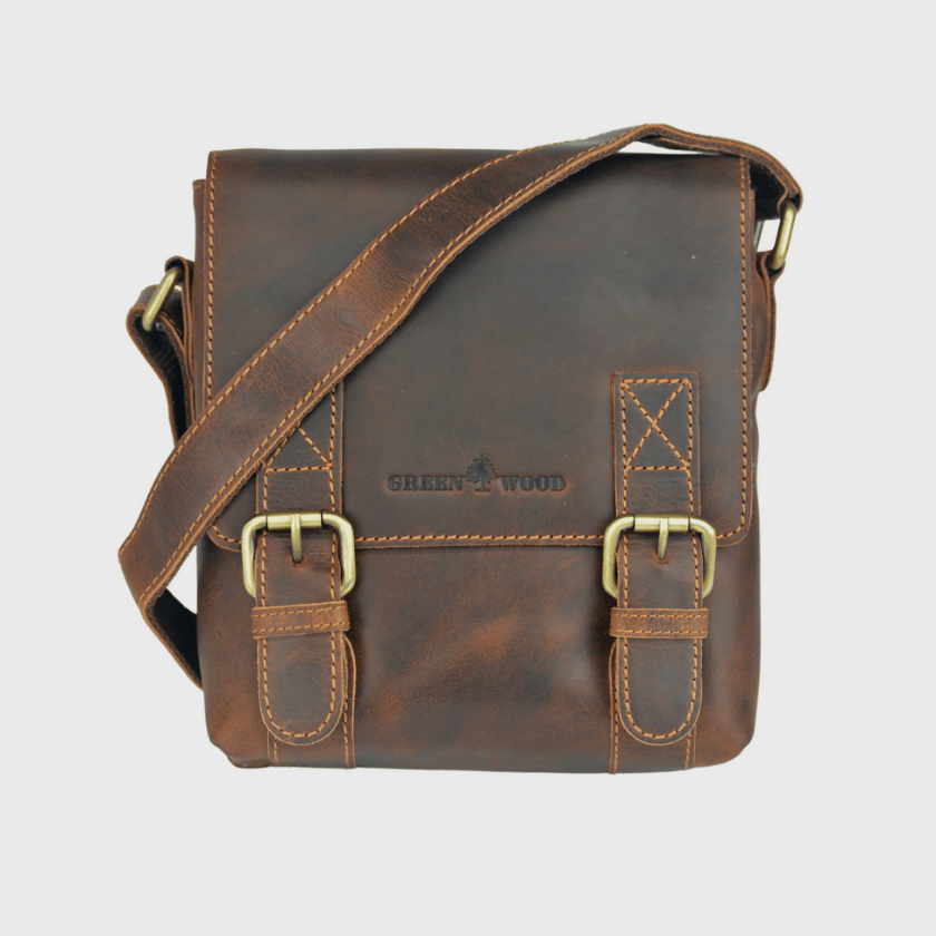 Leather Shoulder Bag Dubbo - Sandel GW196651SAN