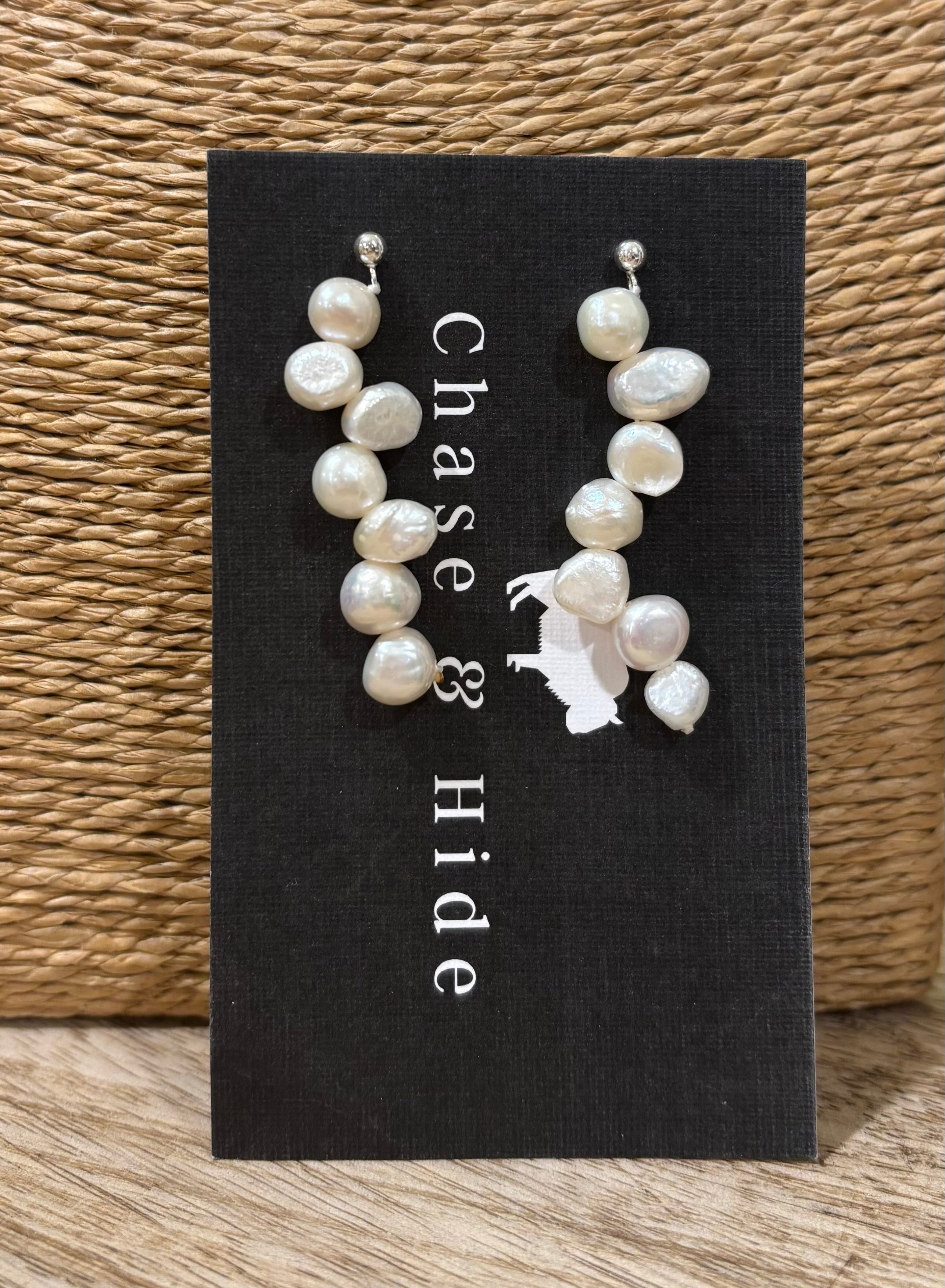 Rain drop Pearl earrings