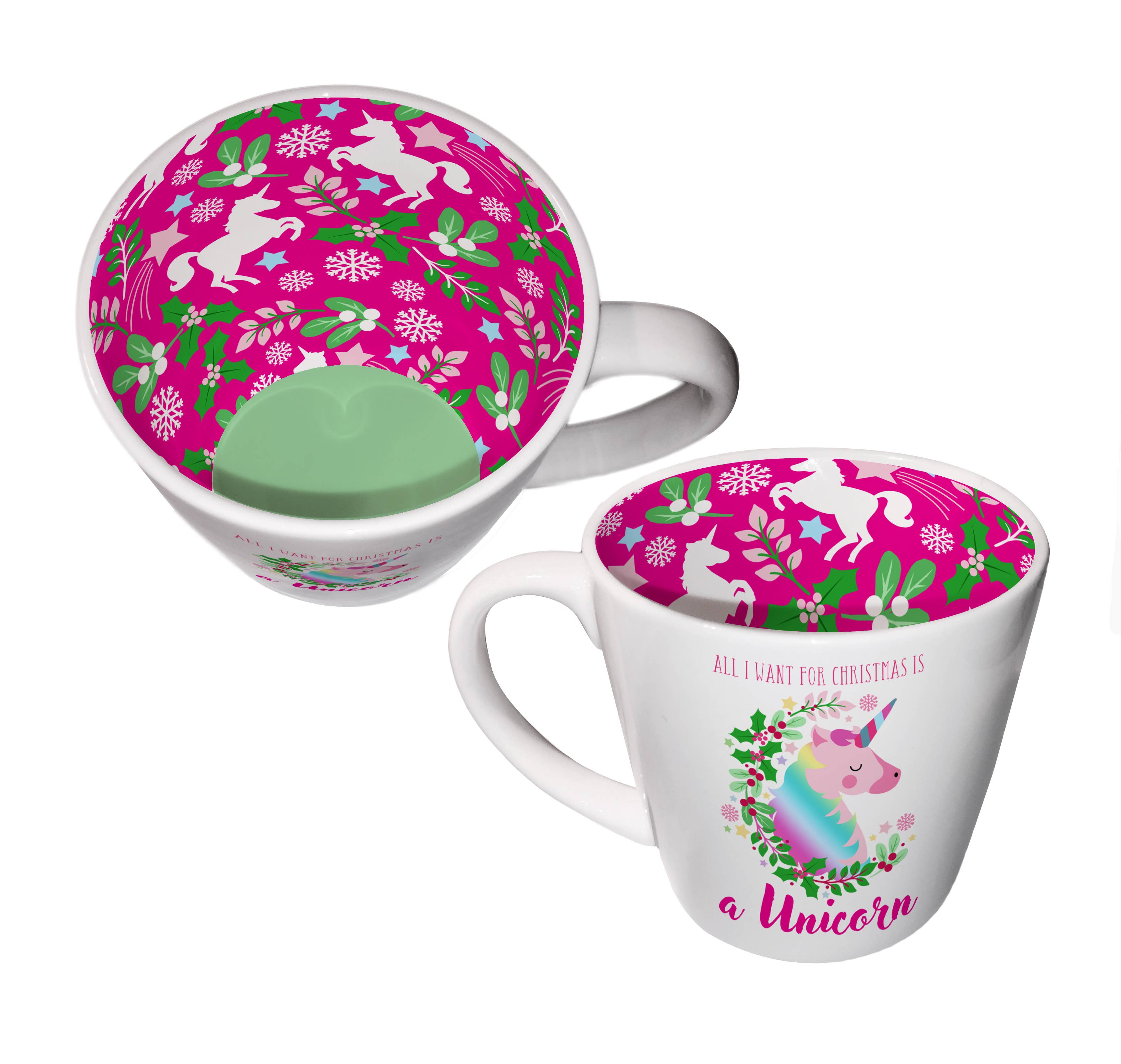 Unicorn Christmas - Inside Out Mug