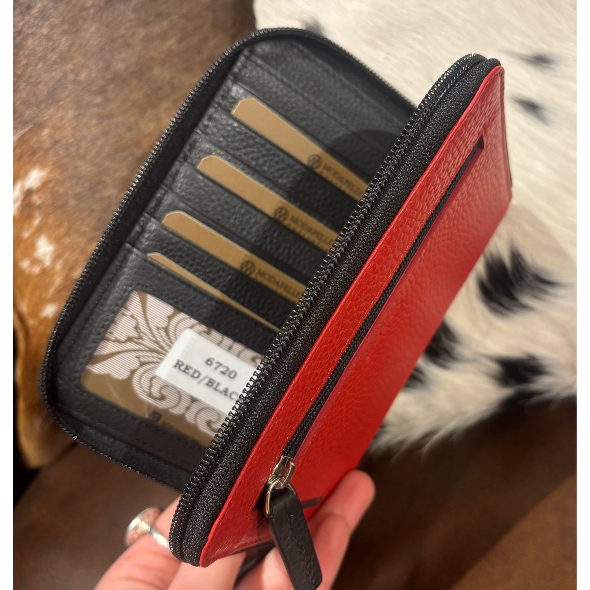 Leather Zip Passport Wallet