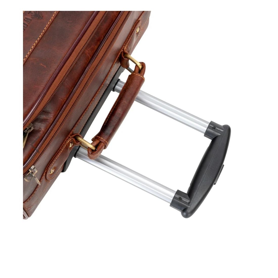 Travel Leather Pilot Briefcase with wheels