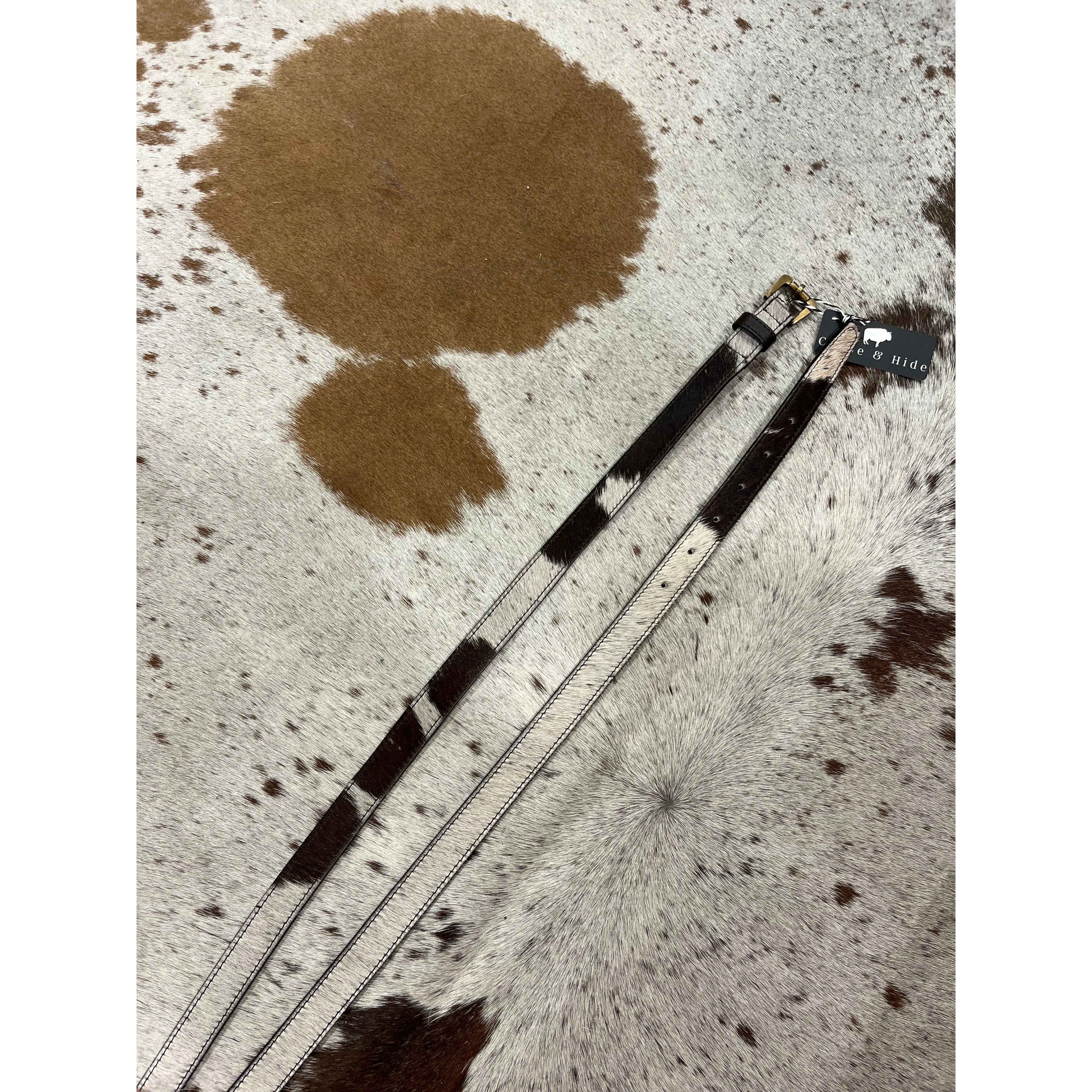 Chocolate Thin Cowhide Belt