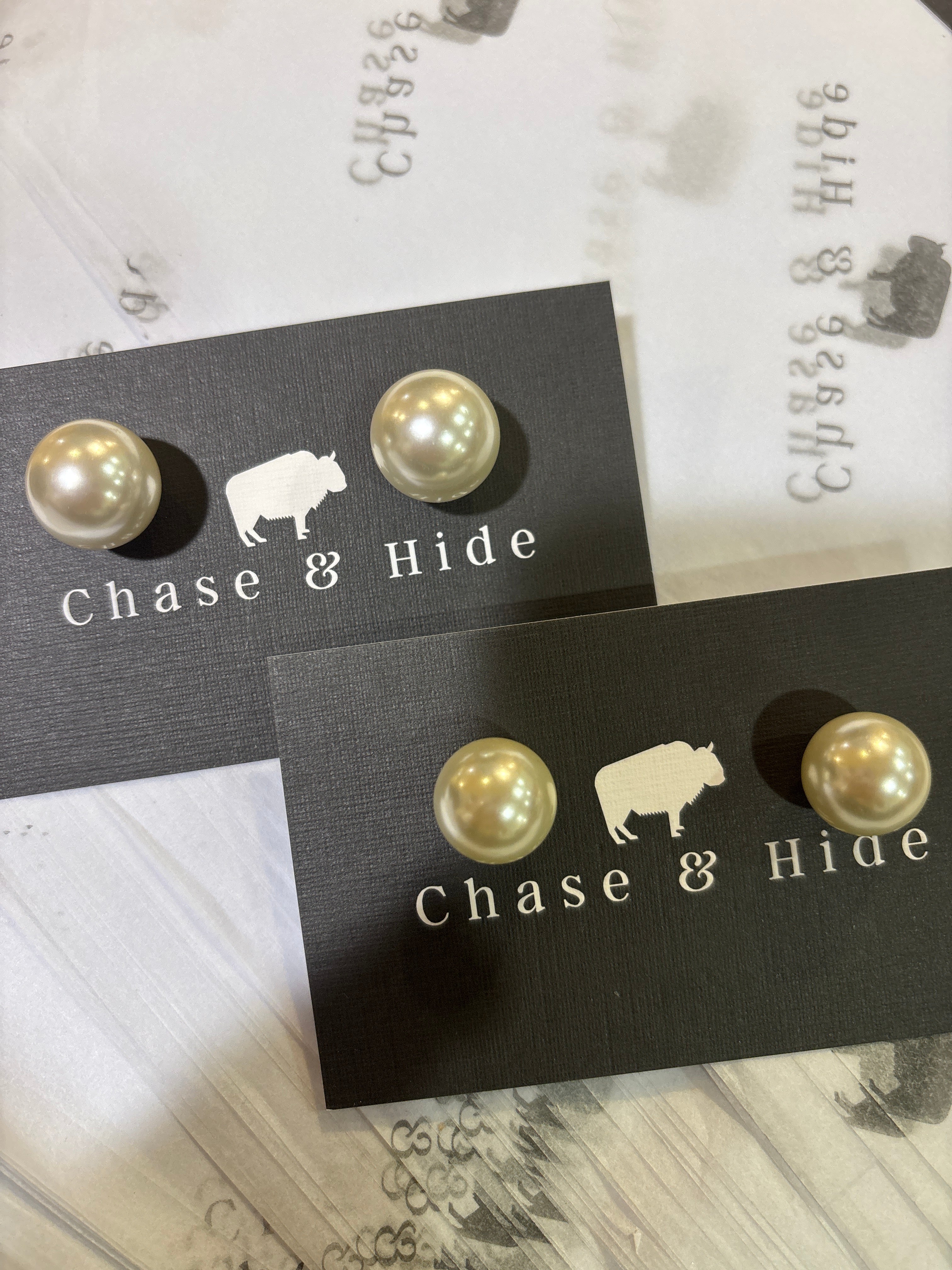 Faux Pearl Studs