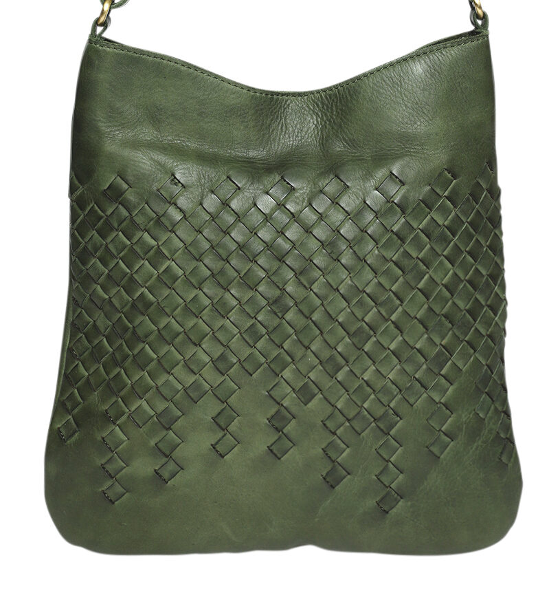 Ladies Leather Cross Body – Style 7896 Olive
