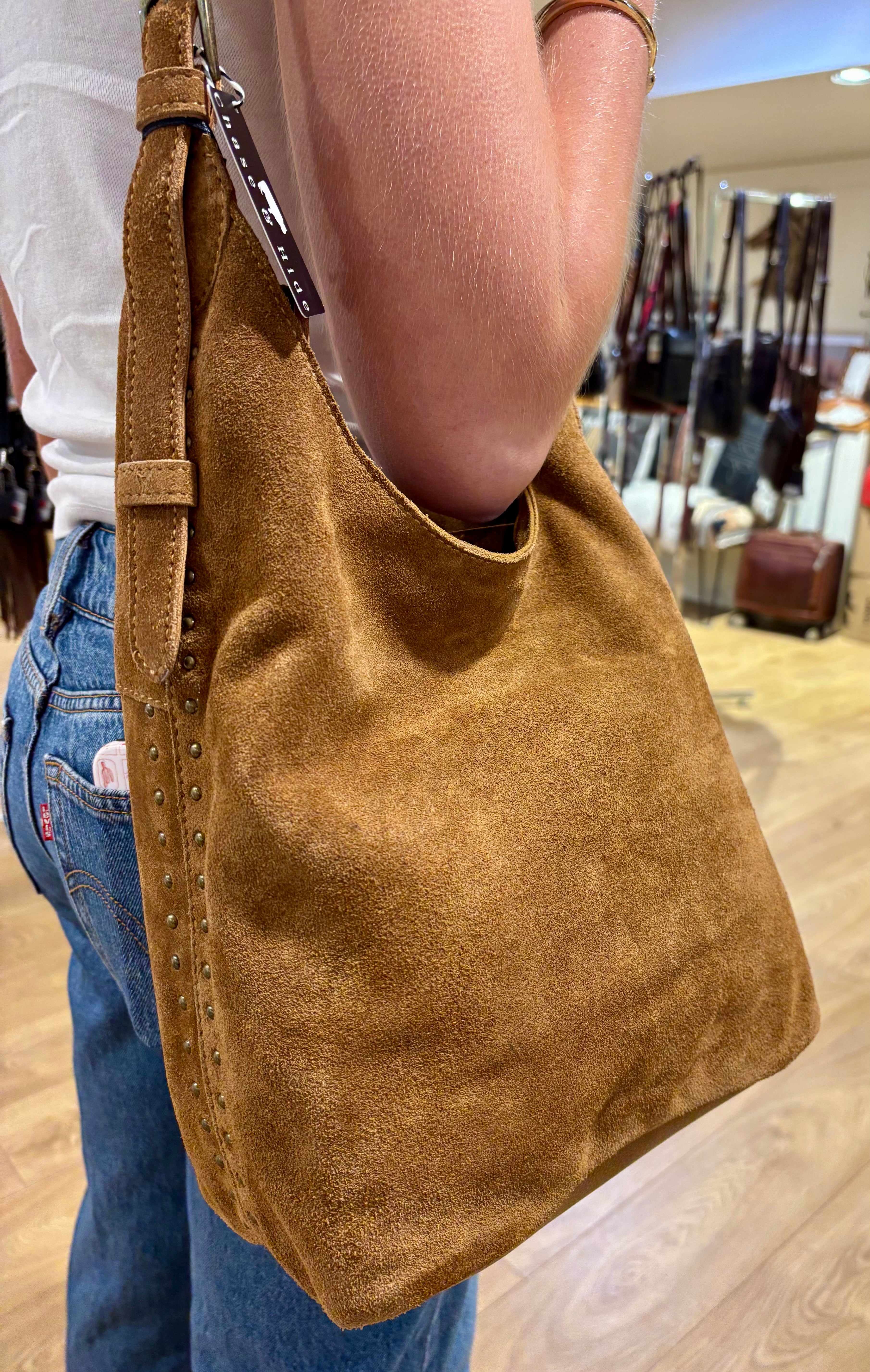Tan Suede Handbag