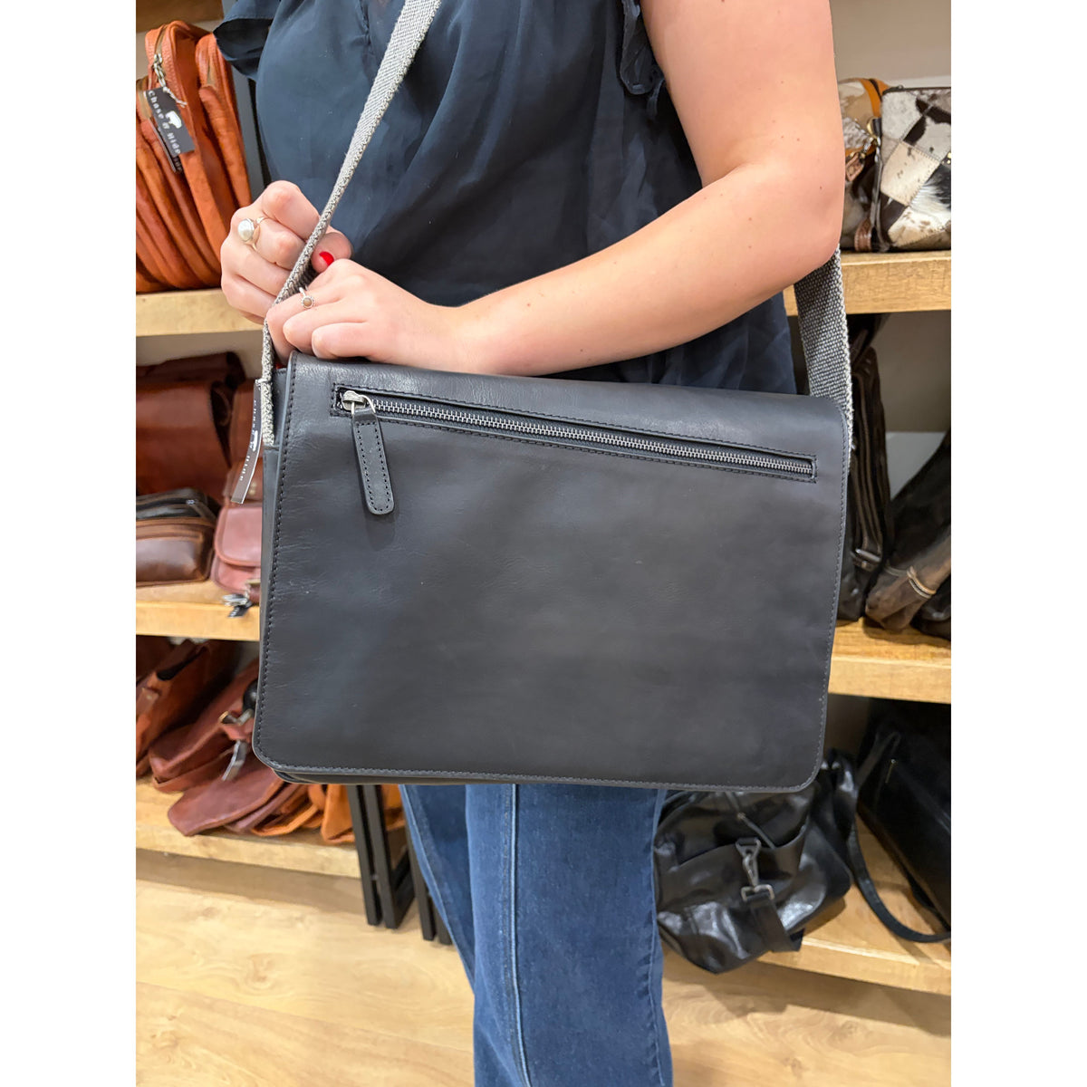 Leather Laptop Satchel
