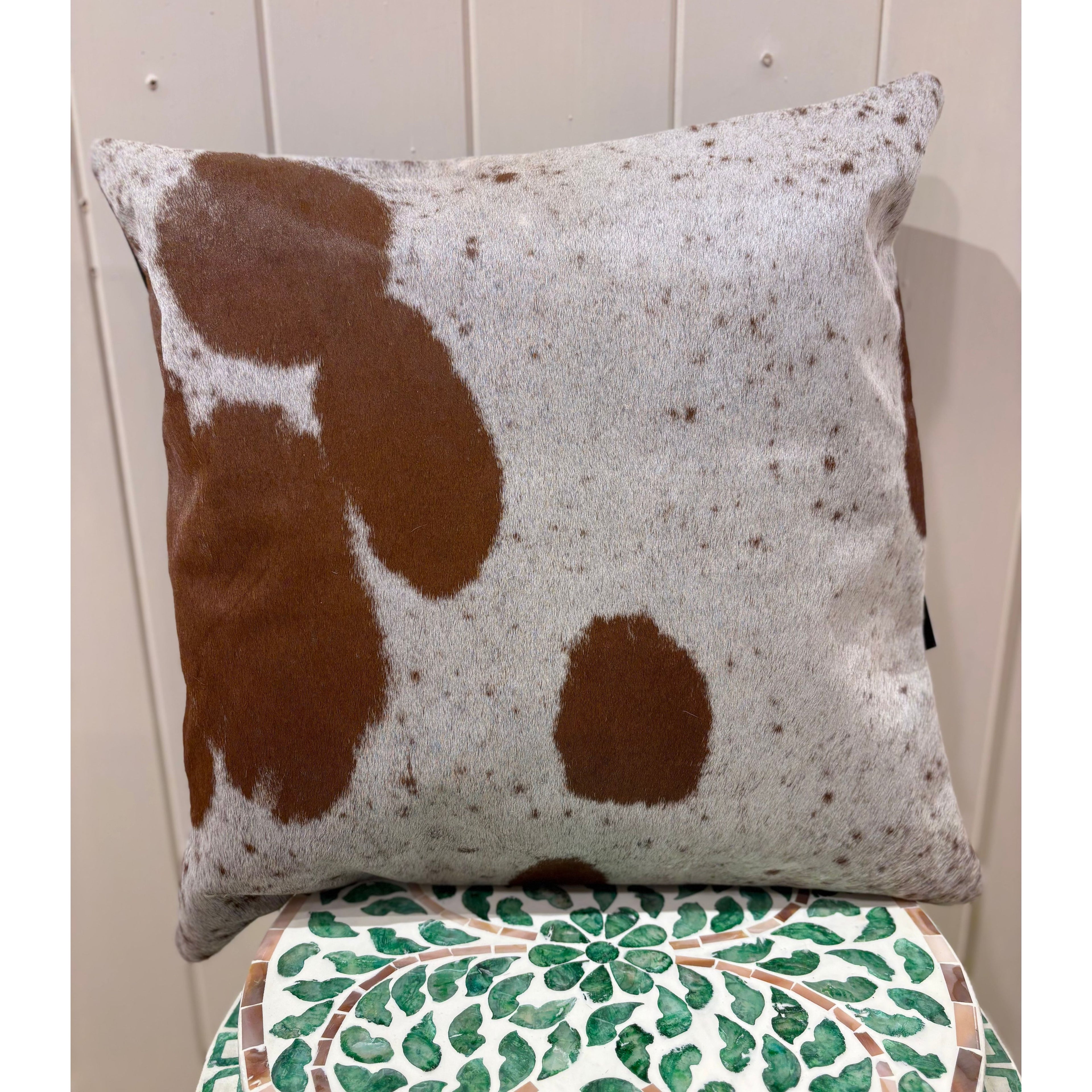 Hide and leather Cushion