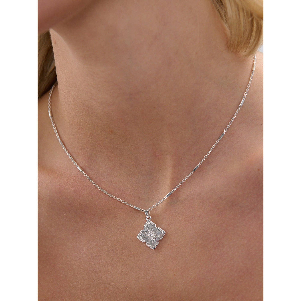 Lori Sterling Silver Plated Charm Necklace