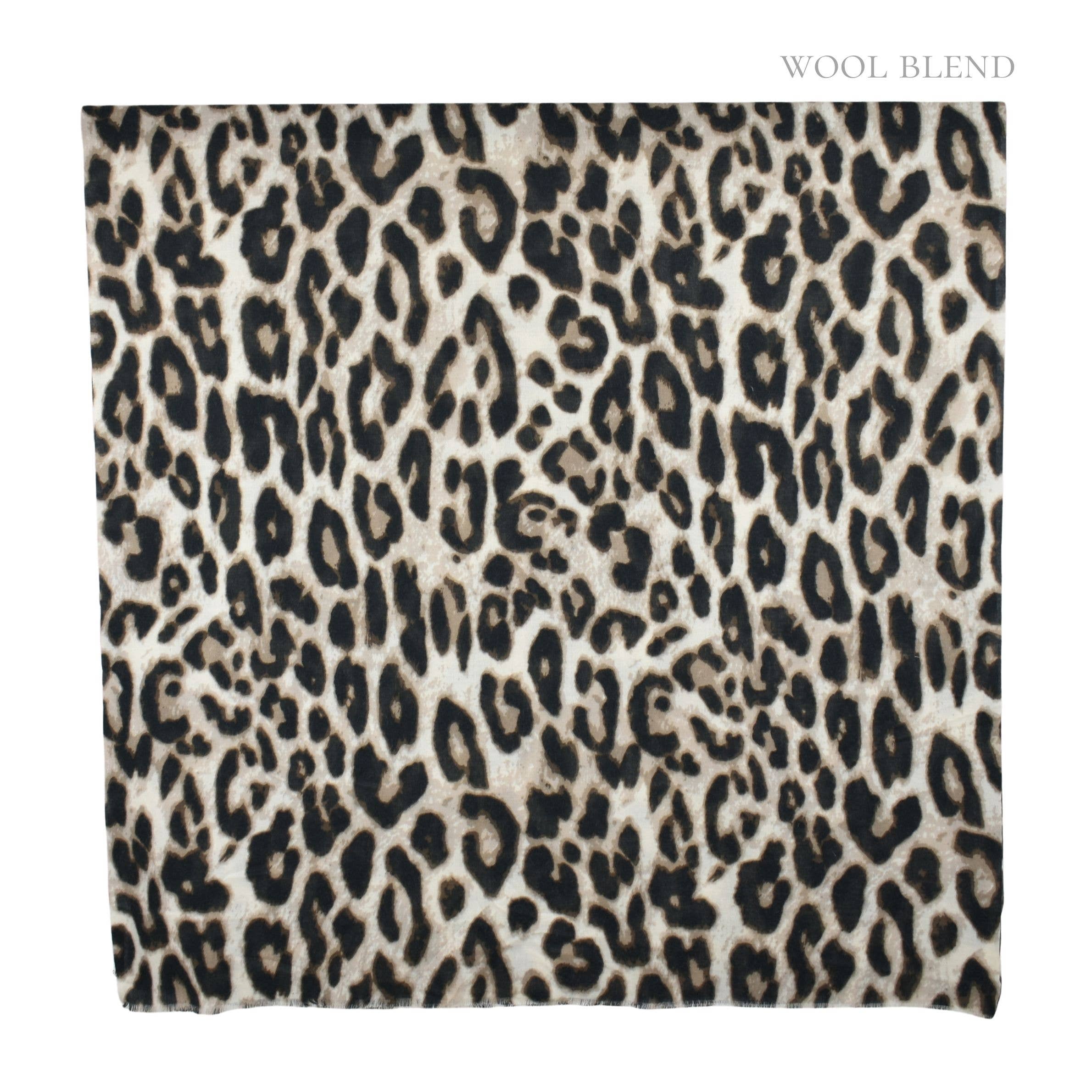 THSS2862: Beige: Lux Leopard Scarf