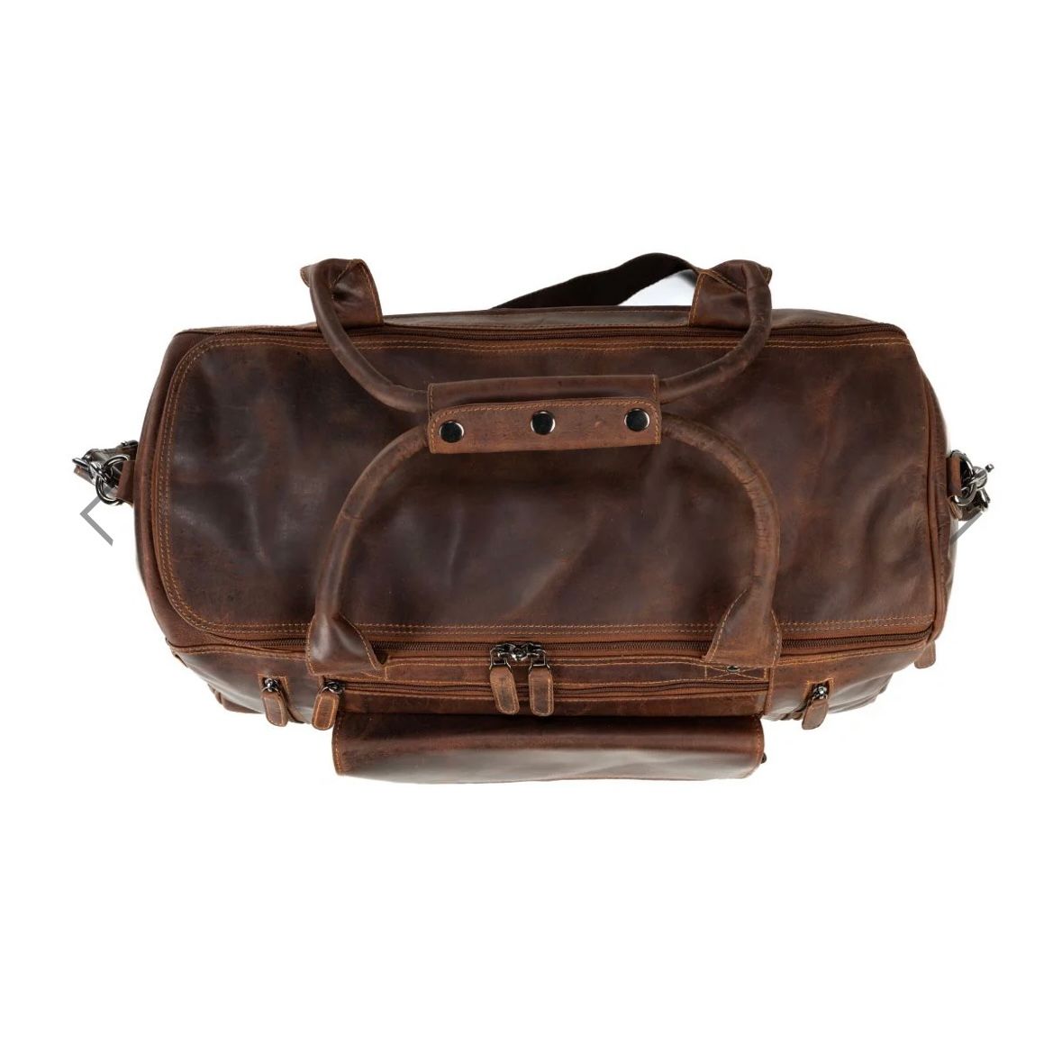 Leather travel bag large