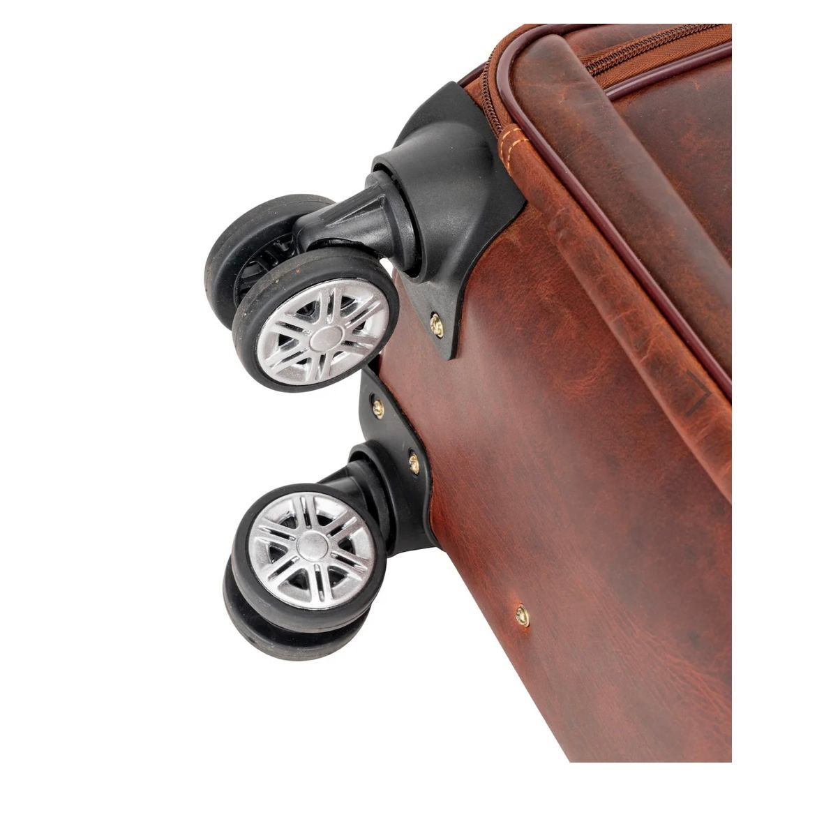 Travel Leather Pilot Briefcase with wheels
