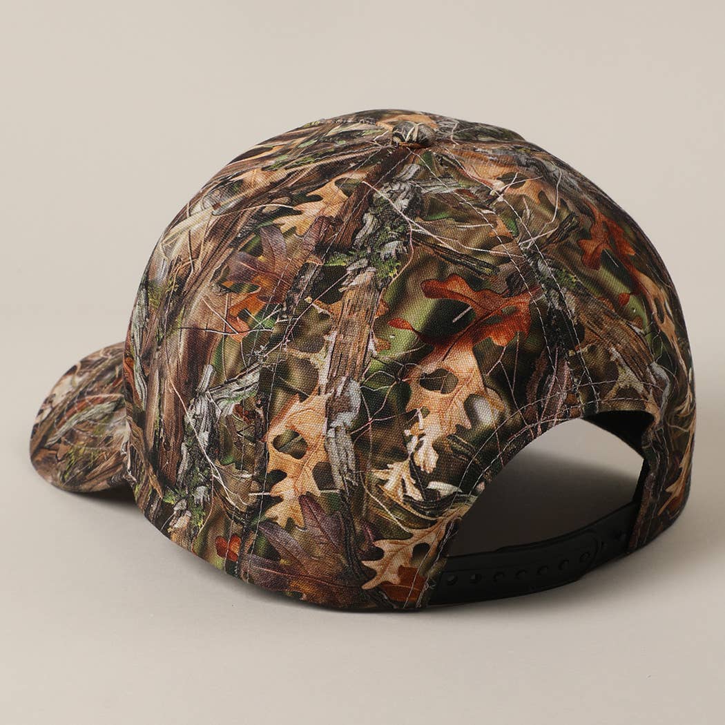 Cowboy Horse Image Embroidery Patch Camo Cap