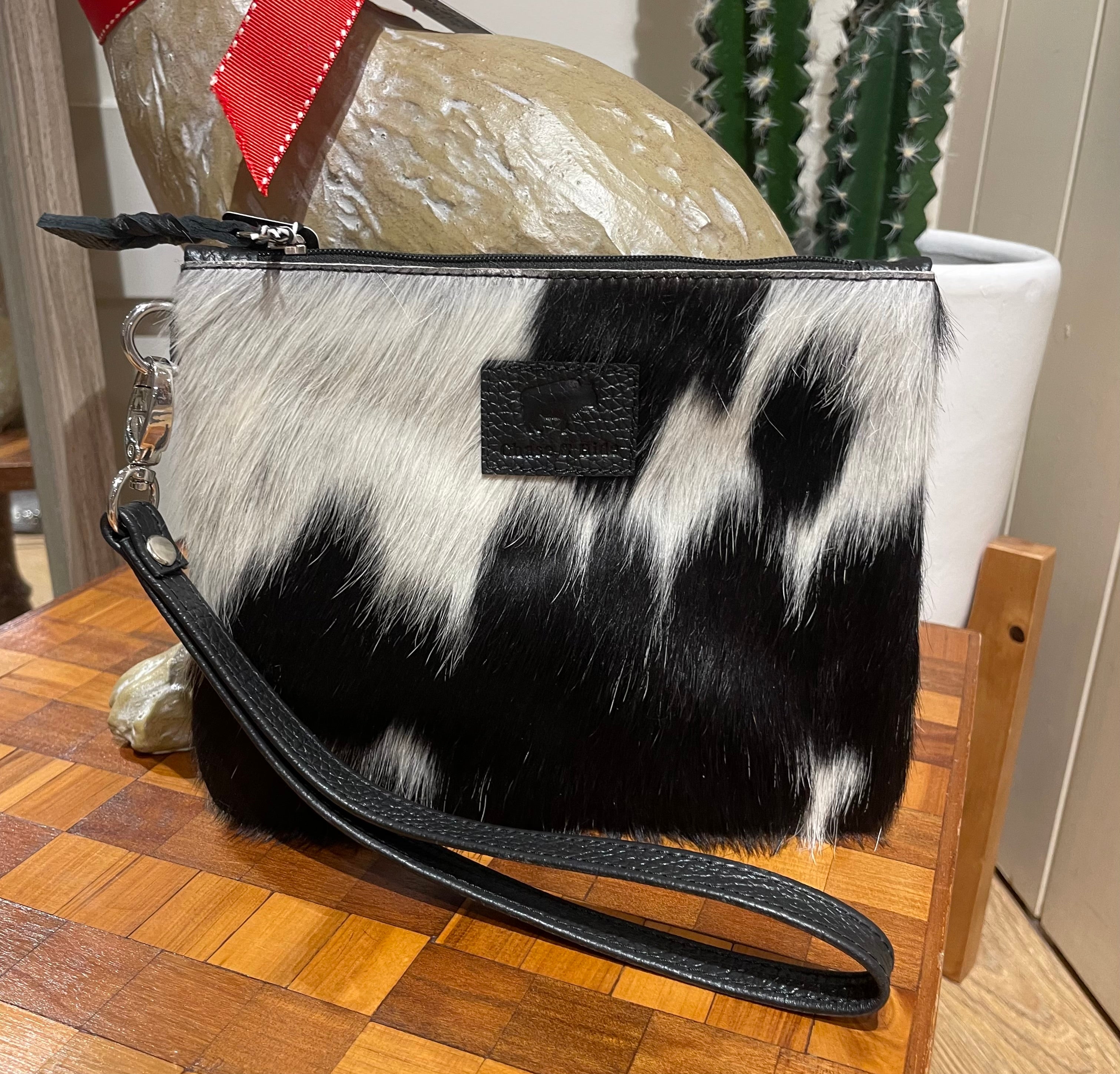 Midi Hide Black Clutch