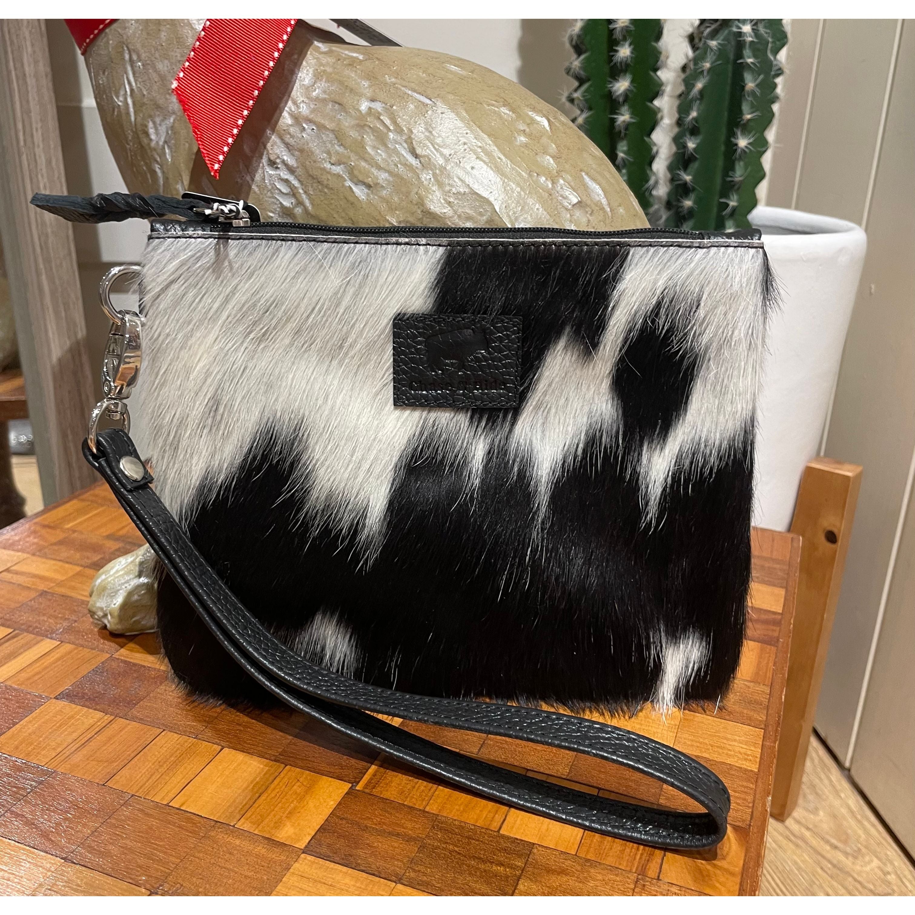 Midi Hide Black Clutch