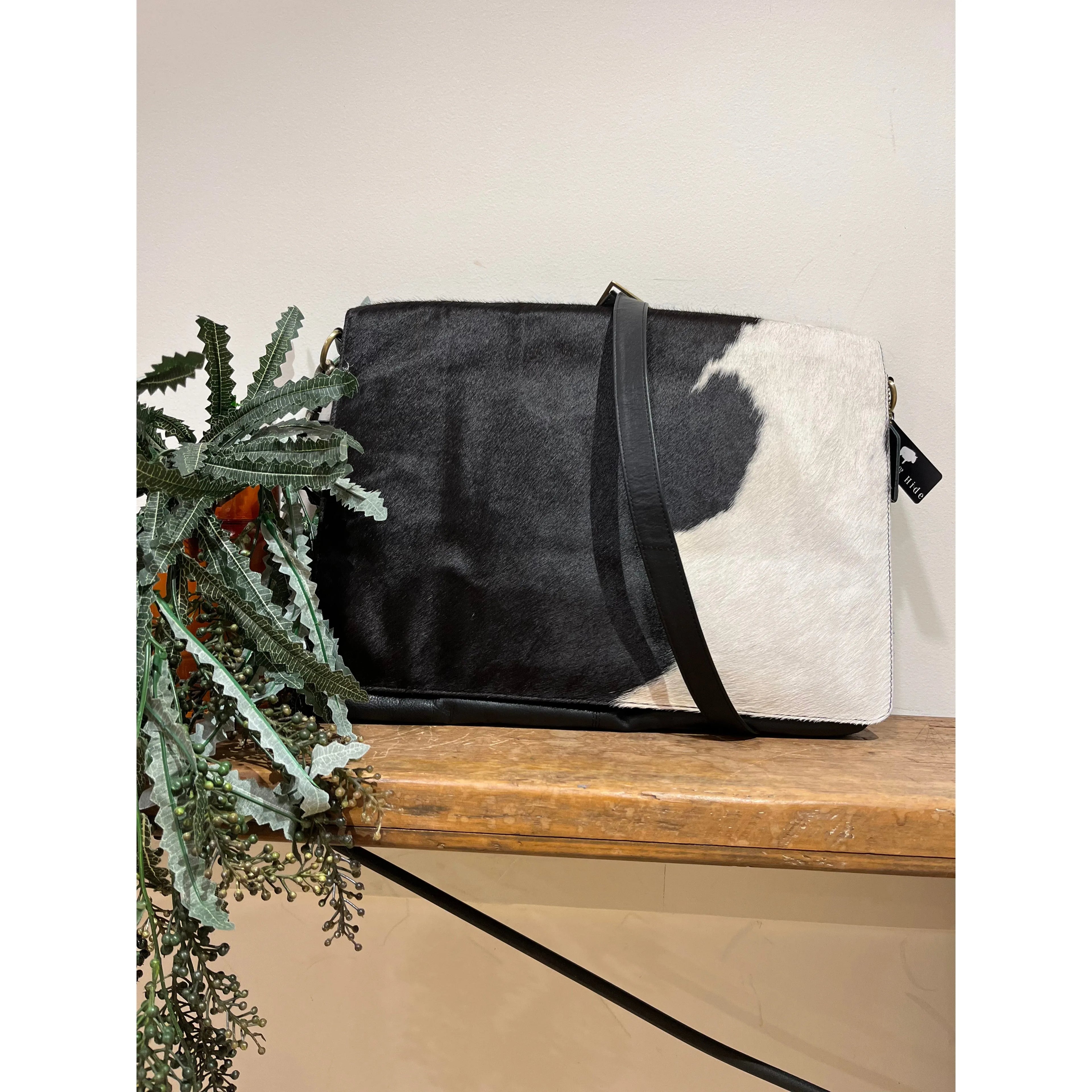 Dalby laptop satchel - hide and leather