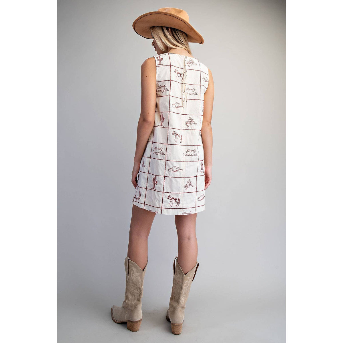 WESTERN INSPIRED SHIFT MINI DRESS