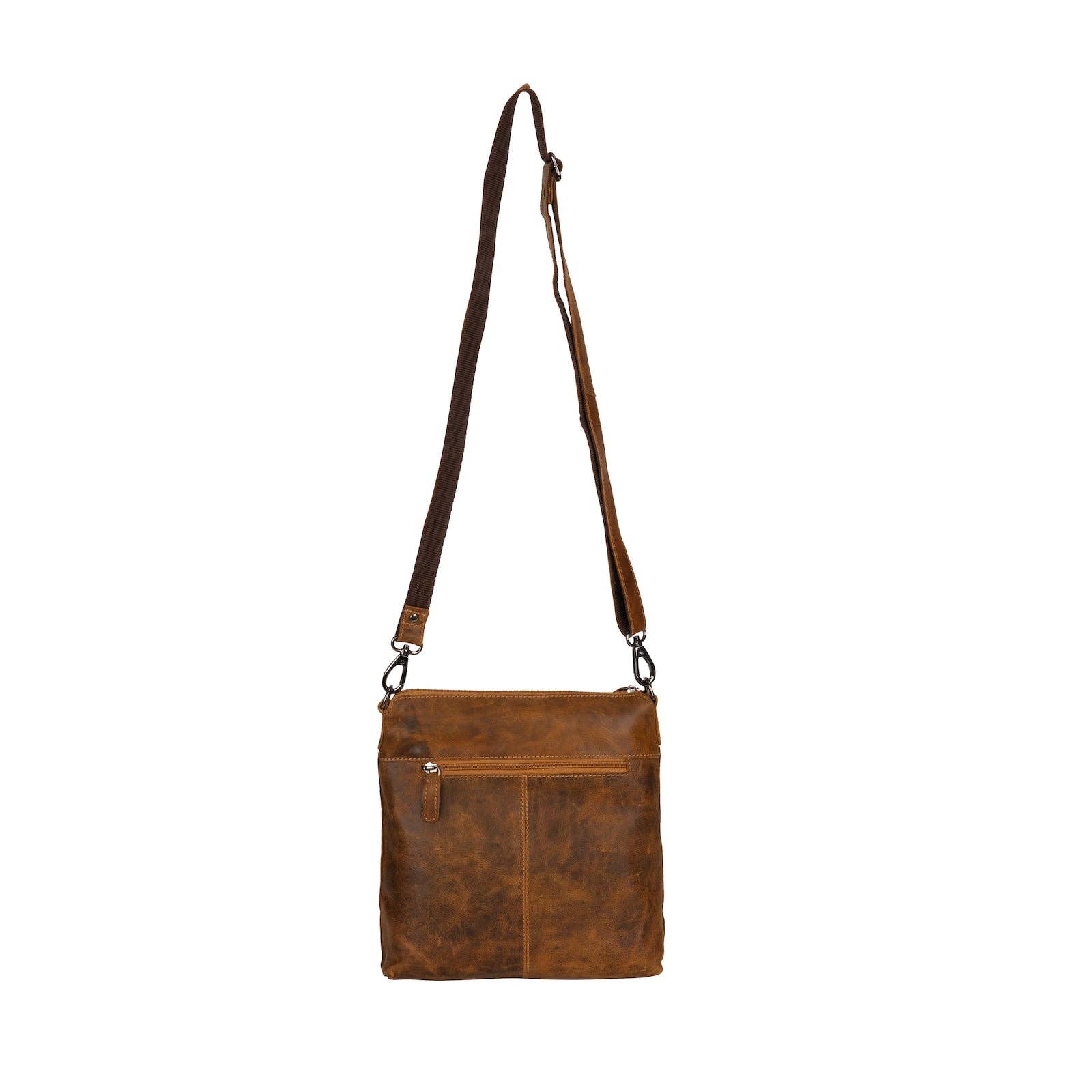 Leather Shoulder Bag Tauranga - Camel LD012CAM