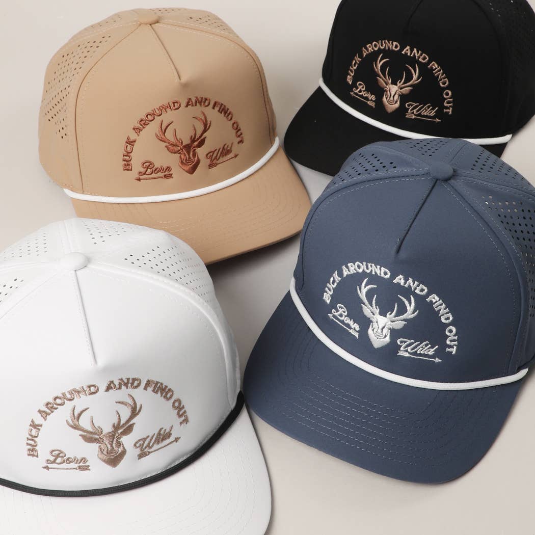 Buck Around And Find Out Embroidered Premium Trucker Hat cap