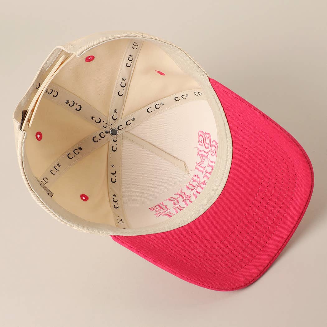SMOKE SHOW Typographic Embroidery Baseball Cap