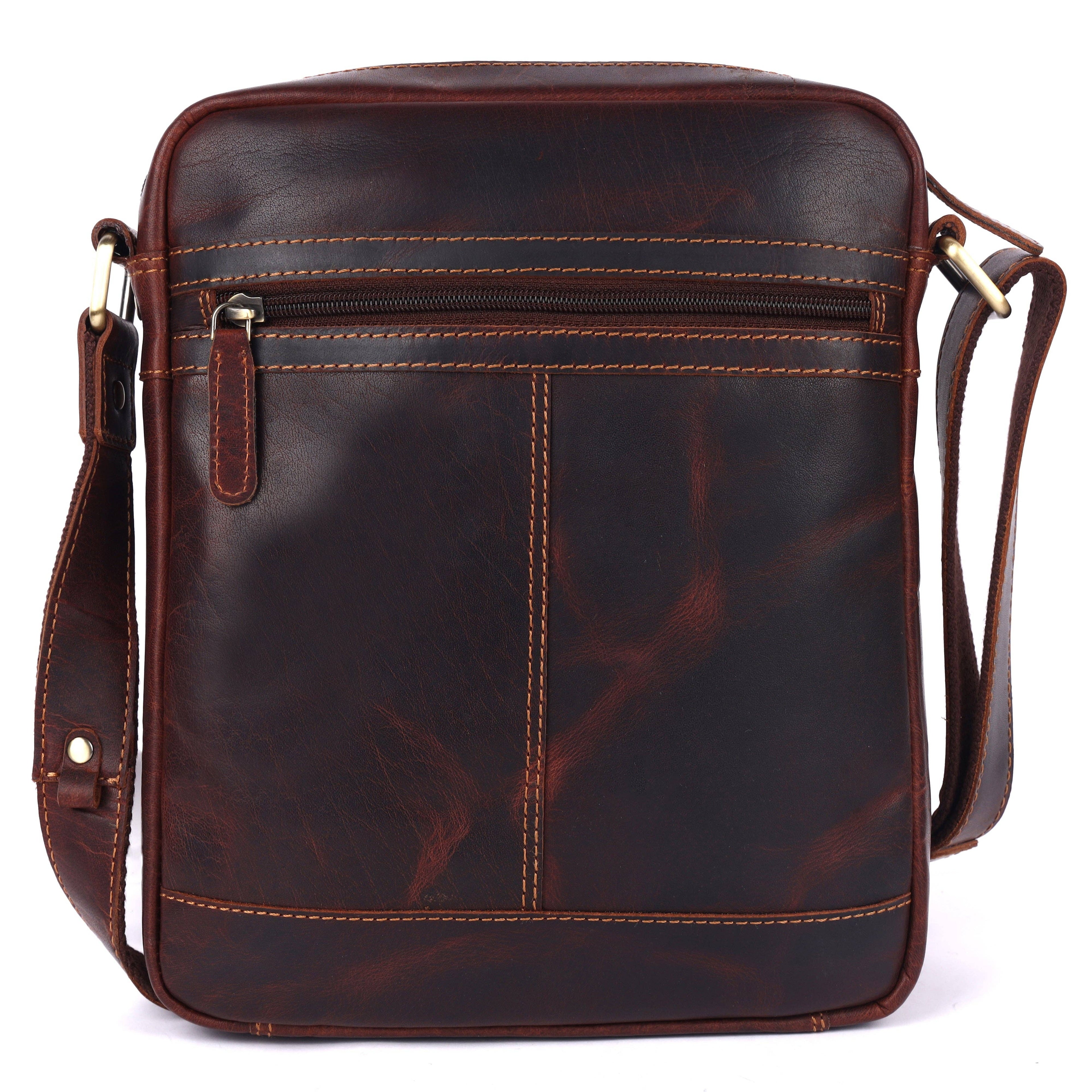 Hendrix Vintage Leather Crossbody Bag – Men&