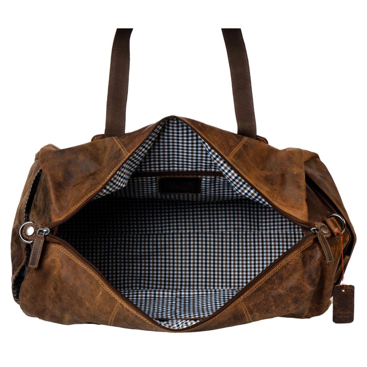 Leather Overnight Duffle Bag