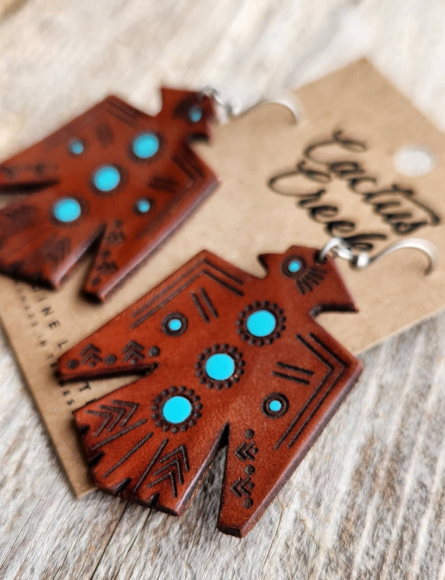 Southwestern Collection - Handmade Leather Earrings