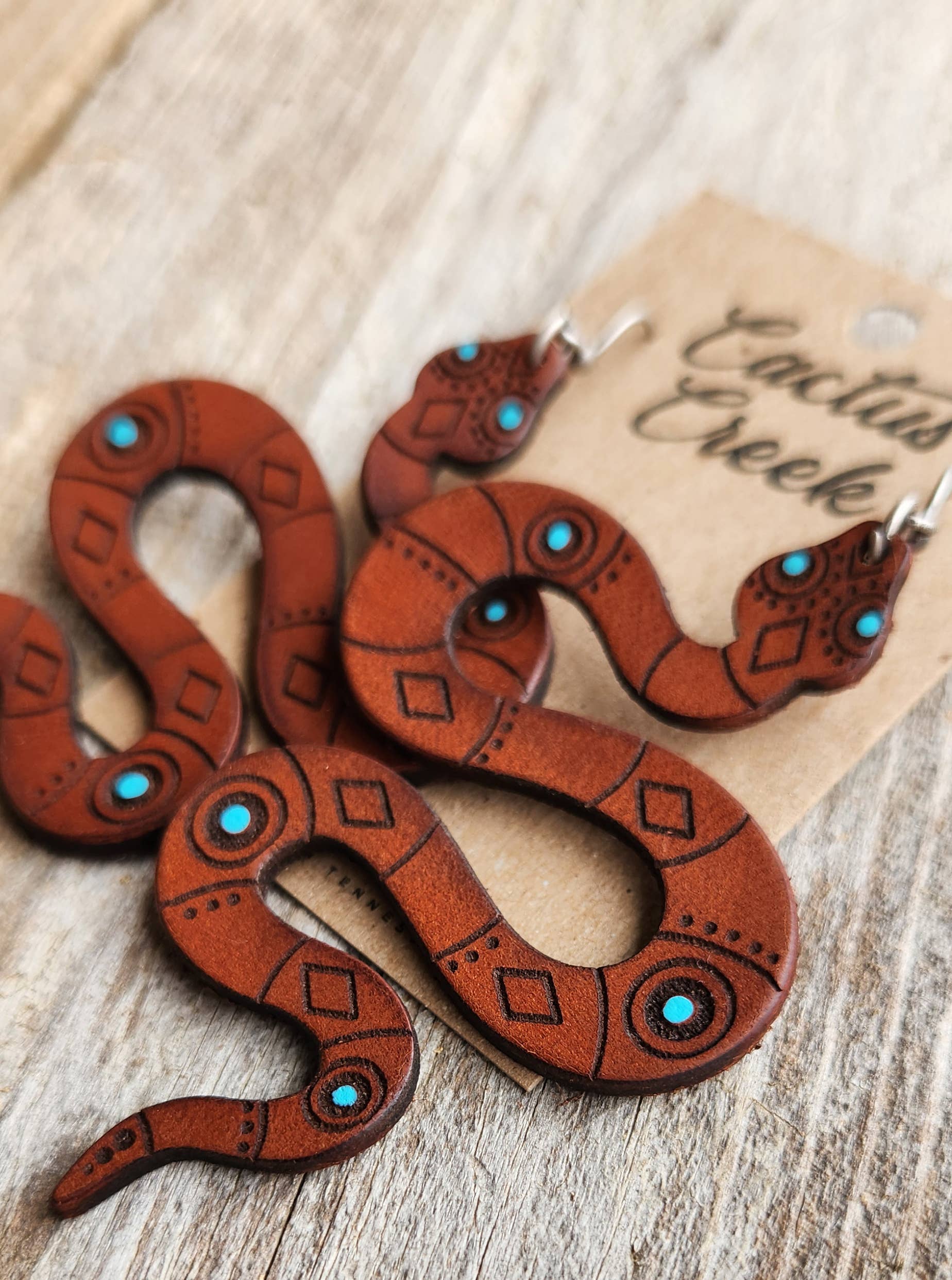 Southwestern Collection - Handmade Leather Earrings