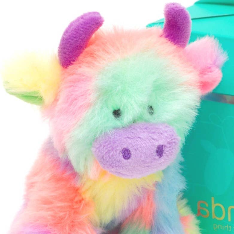 Highland Cow Soft Plush Toy Mini Rainbow 13CM Mini