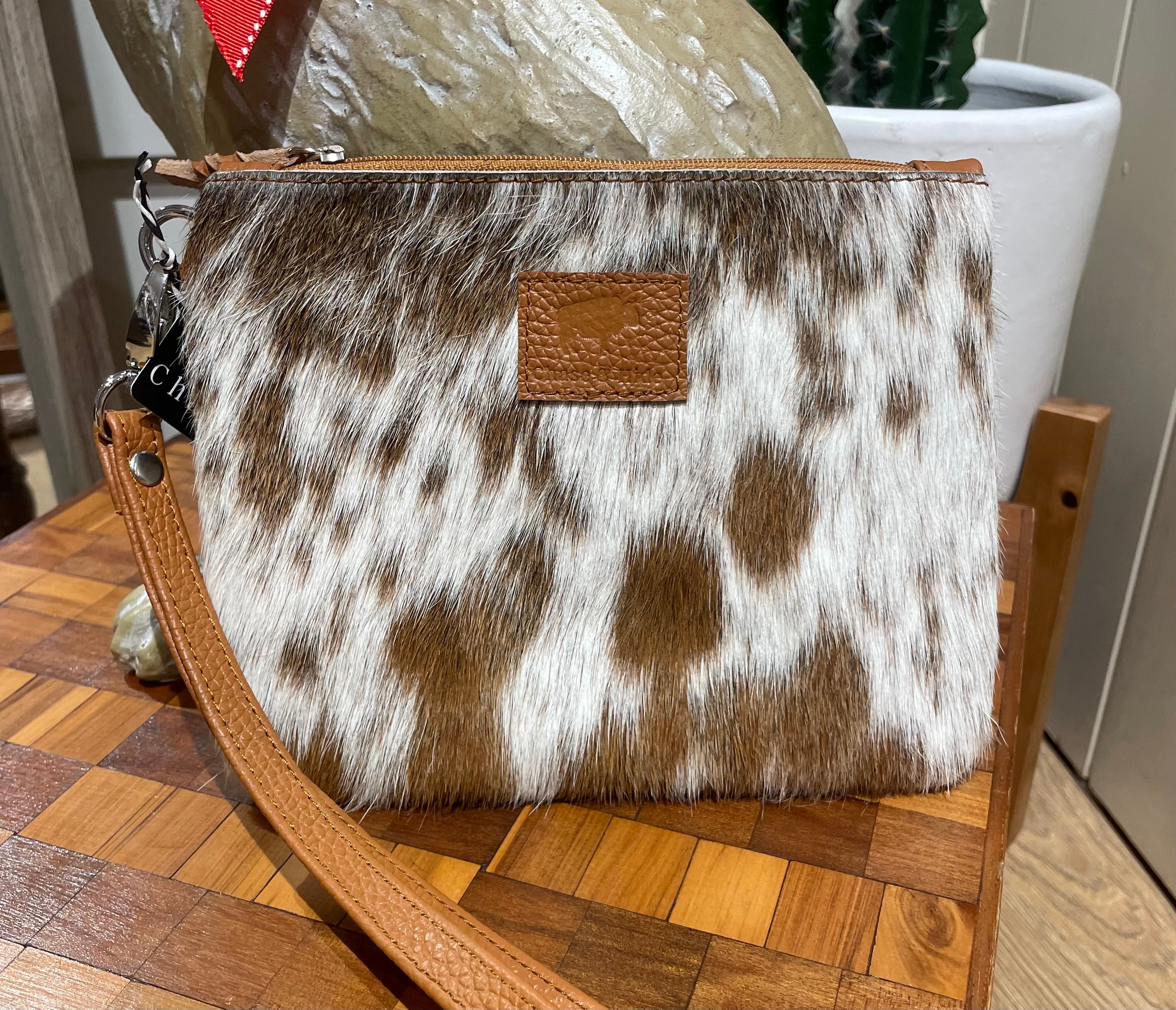 Midi Hide Tan Clutch