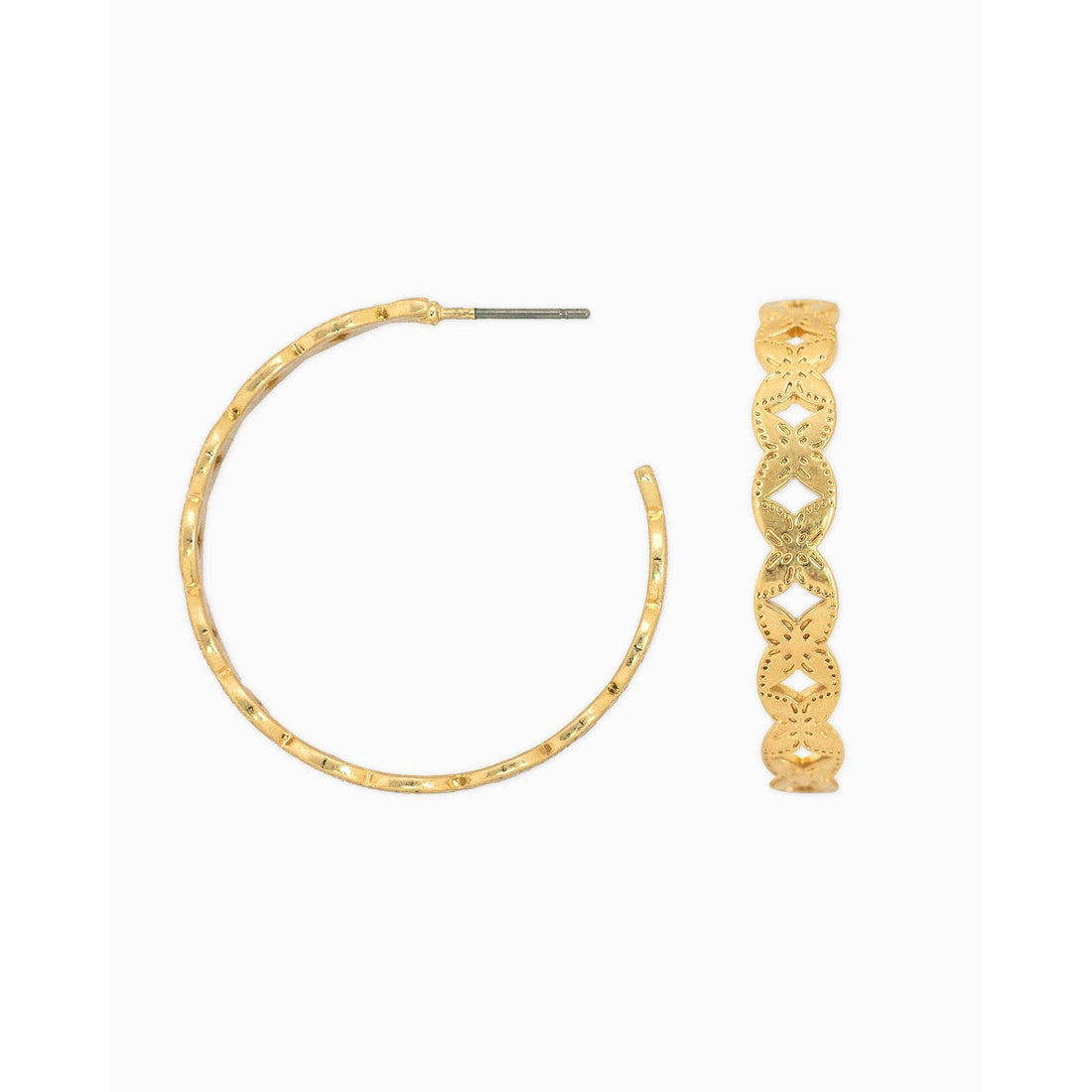 Western Patterned Hoop Earrings