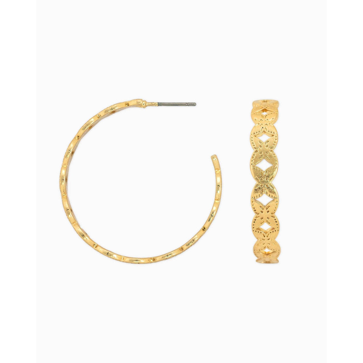 Western Patterned Hoop Earrings