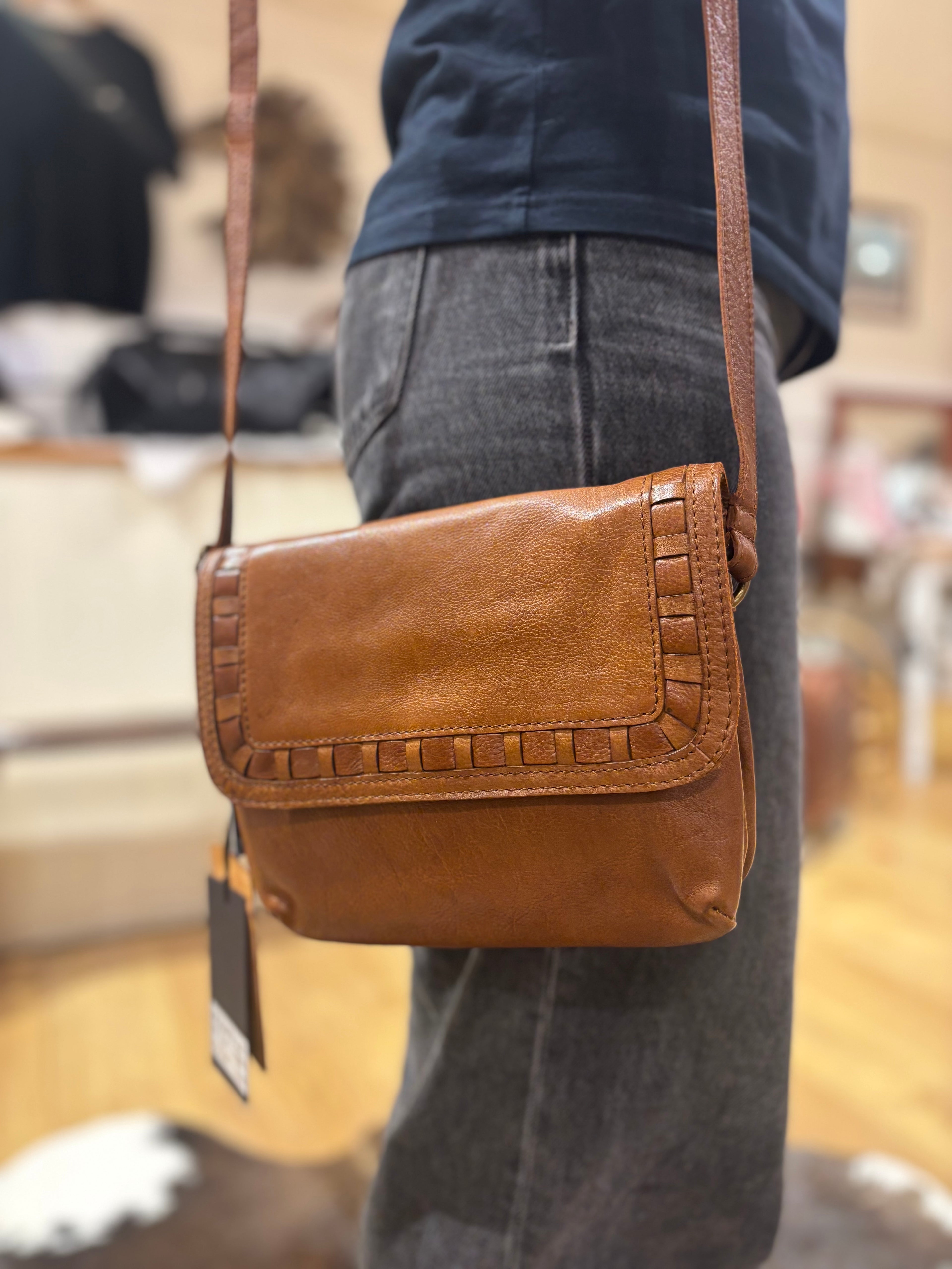 Tan Leather Cross body bag