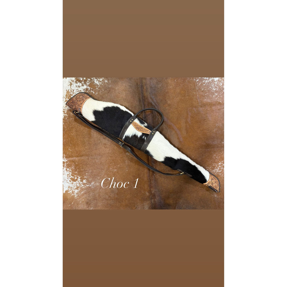 Rifle / Gun Case Cowhide and Tooling - Gun