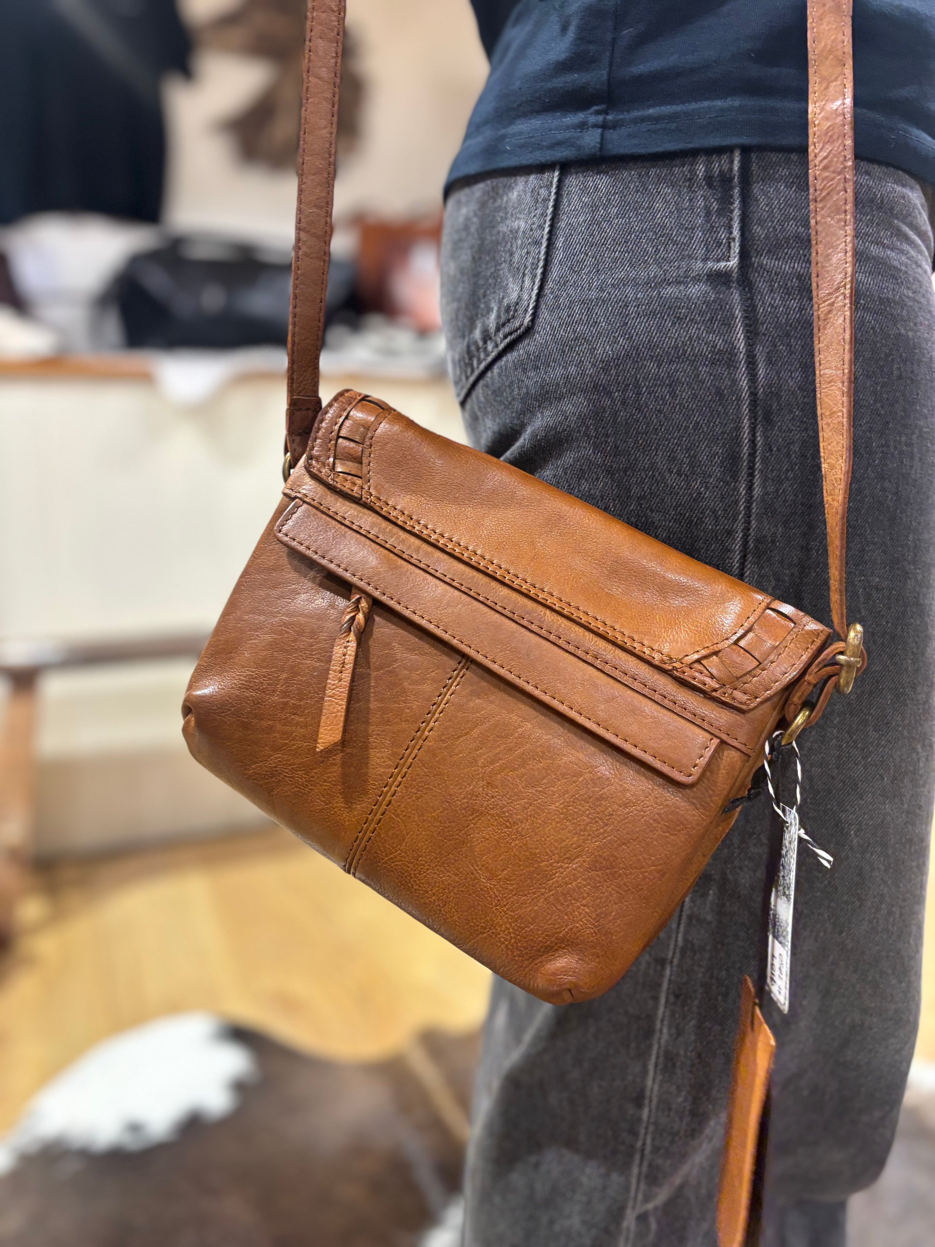 Tan Leather Cross body bag