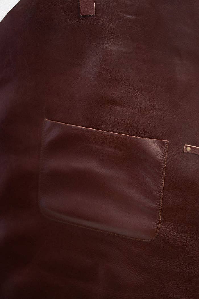 Classic Chestnut Leather Apron Durable, Stylish & Handmade