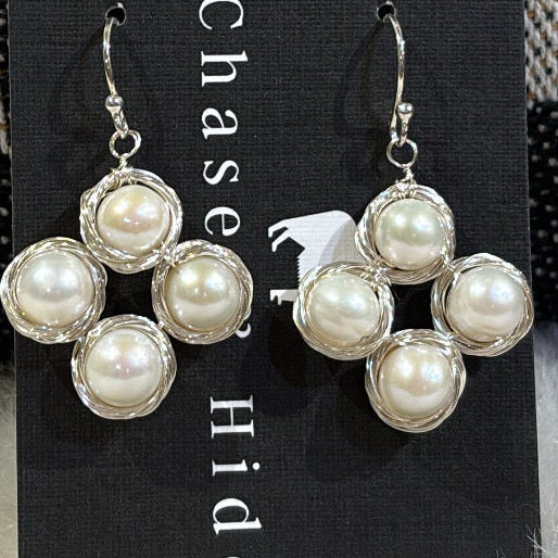 Wire Wrapped Pearl dangles